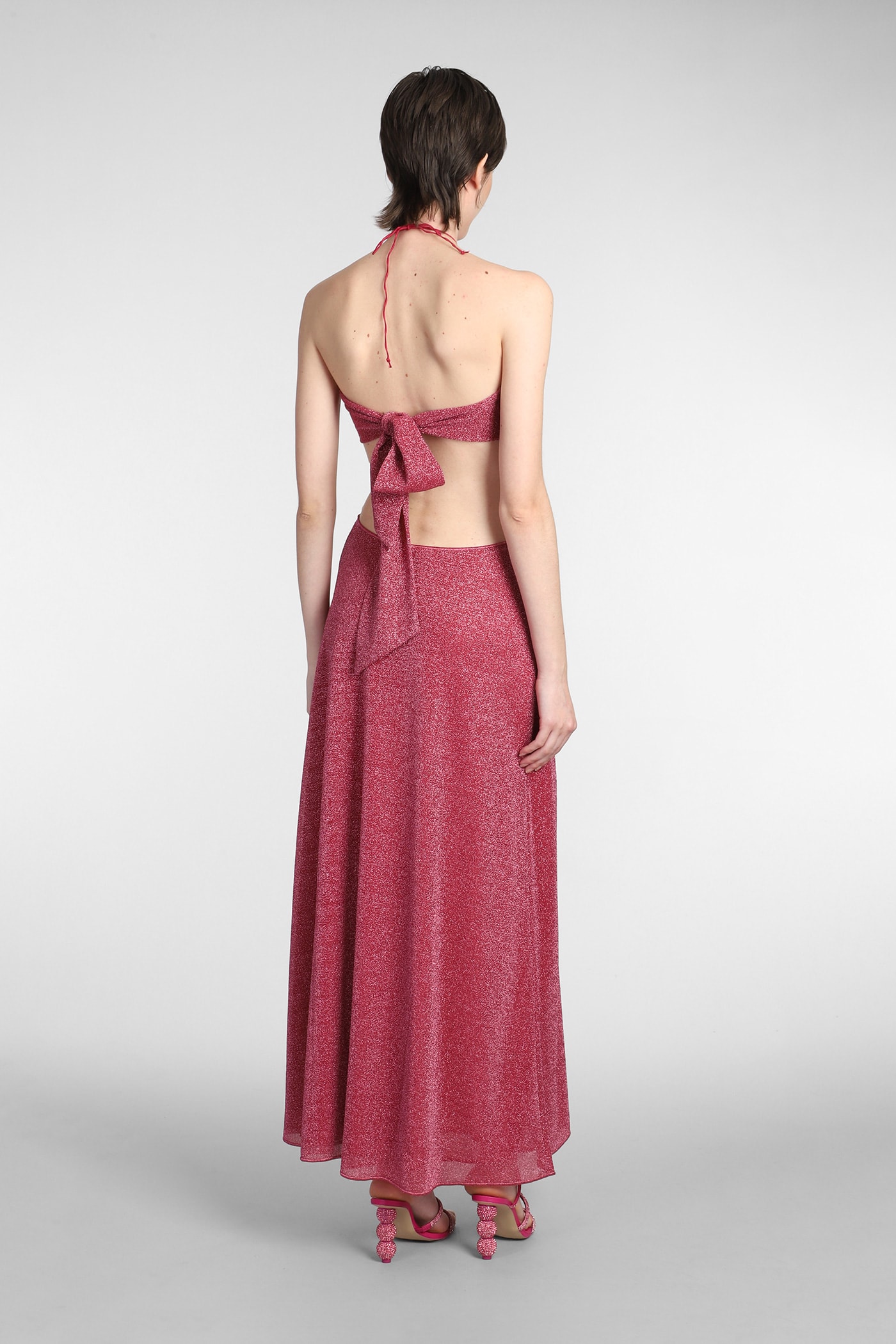 Shop Oseree Dress In Rose-pink Polyamide In Rosa