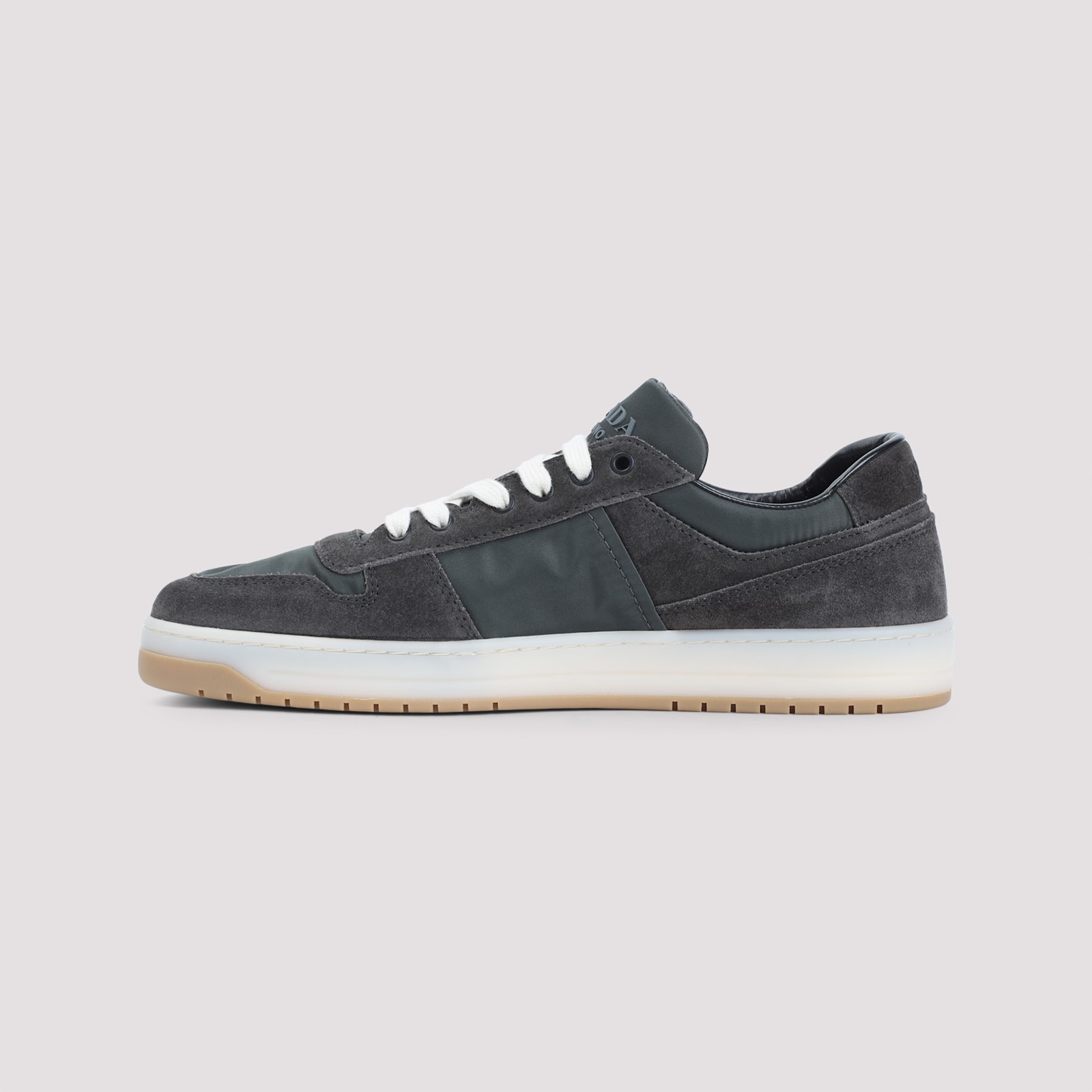 Prada Sneakers Downtown In Re-nylon And Gray Suede Men In Gray