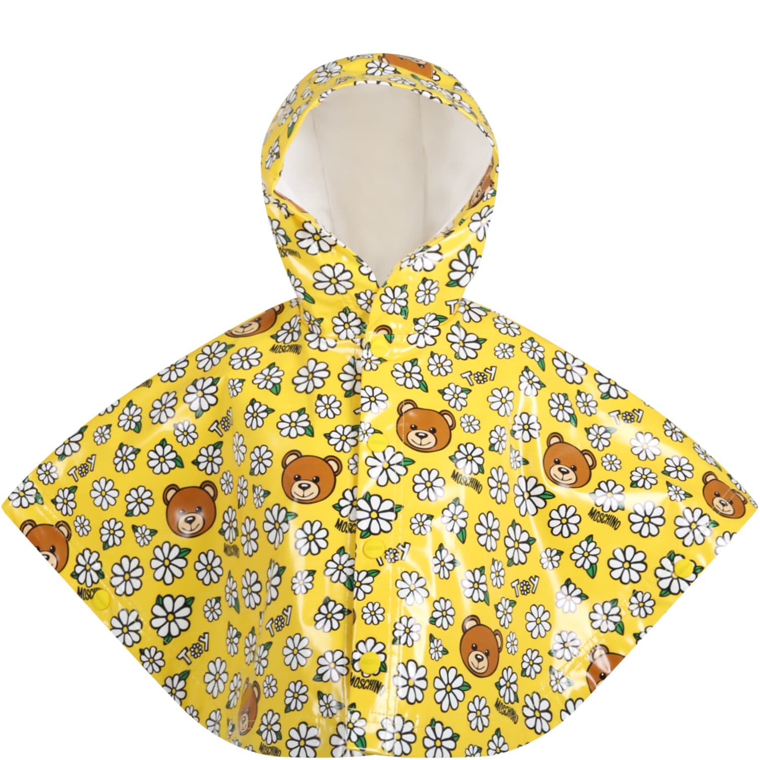 Moschino Yellow Pocho For Babygirl With Logo