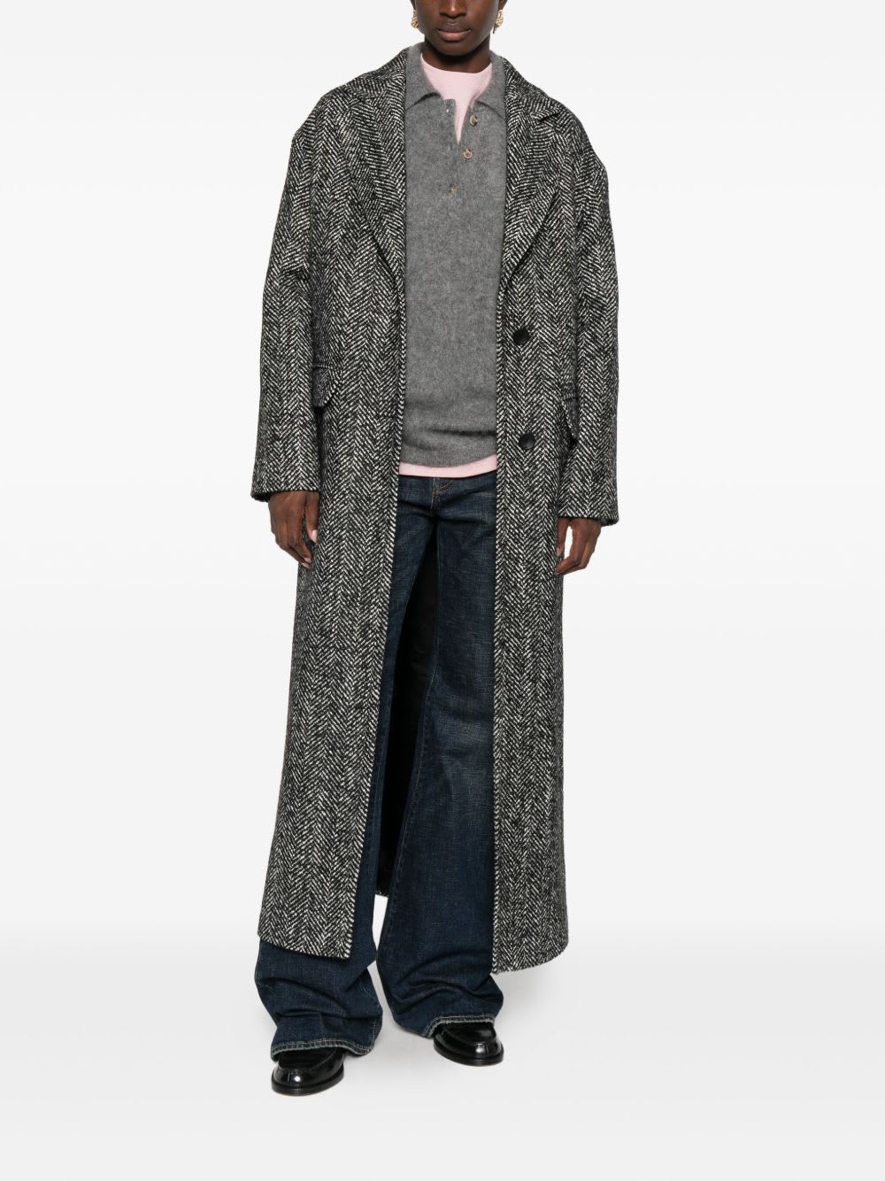 Tagliatore Wool Blend Single-breasted Coat In Black