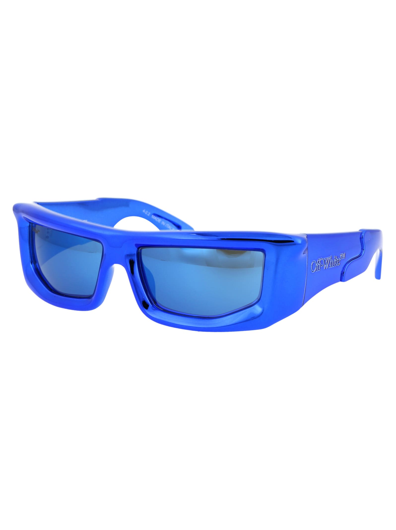Shop Off-white Volcanite Sunglasses In 4545 Blue
