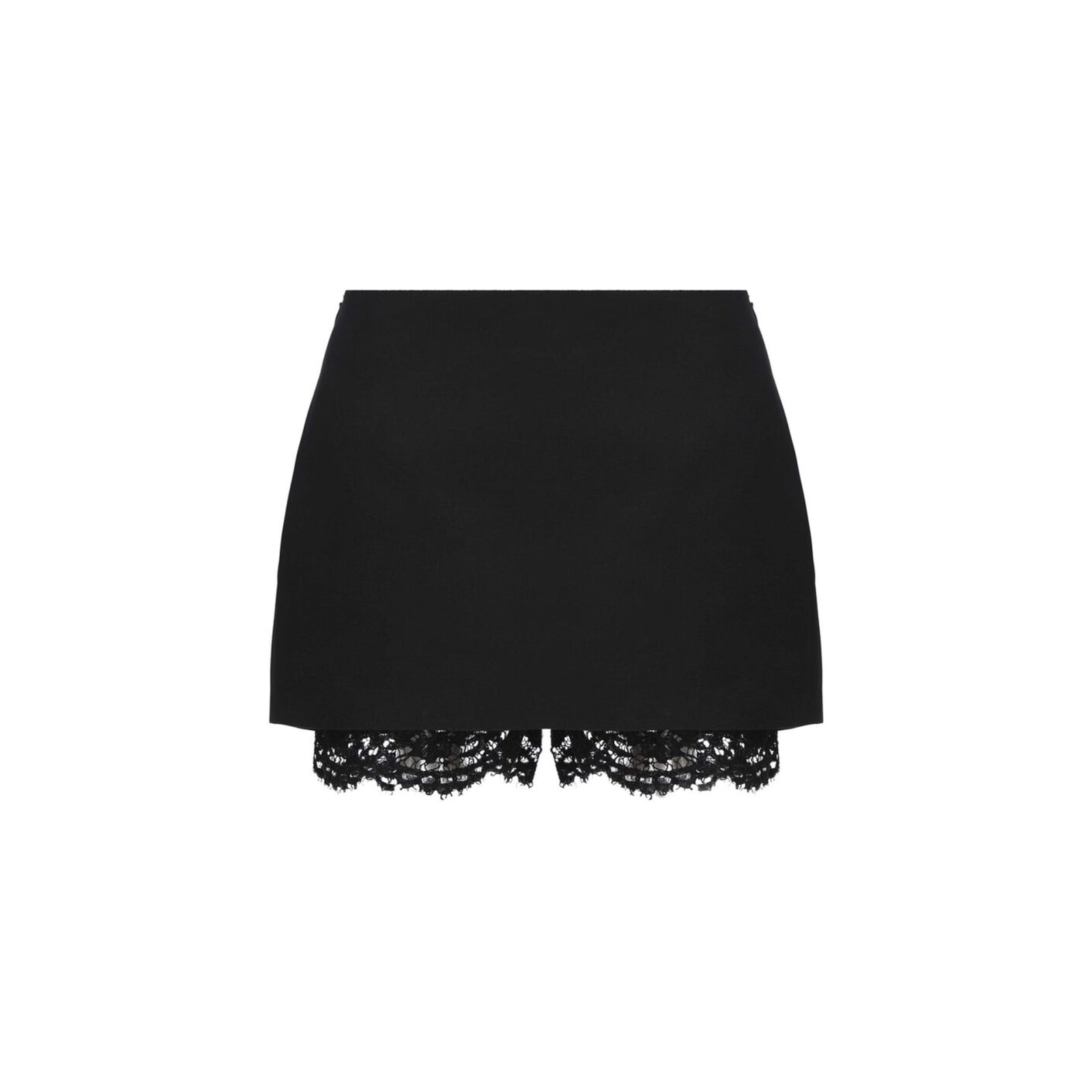 Shop Valentino Cotton Blend Shorts In Black