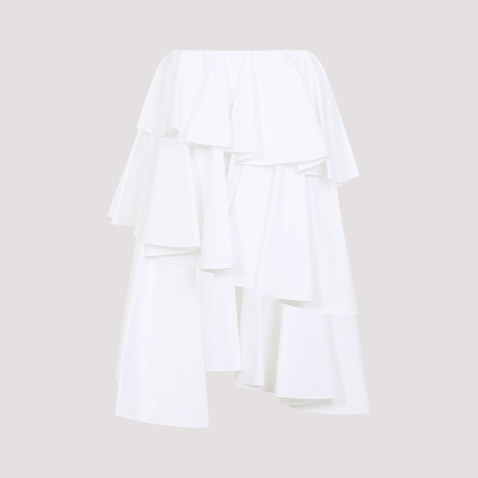 Shop Alaïa Spiral Mini Skirt In Blanc