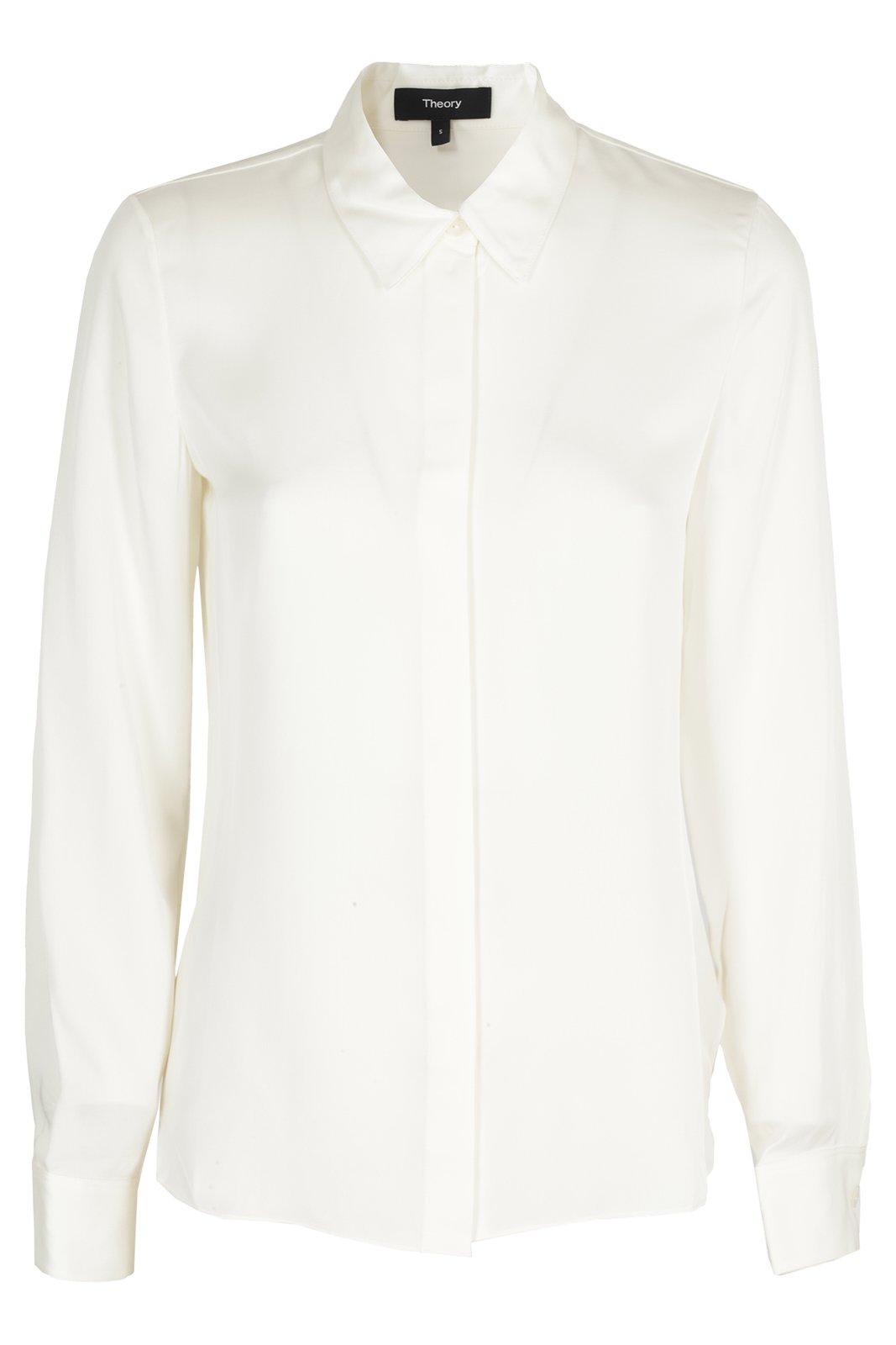 Shop Theory Concealed Fastened Shirt In White