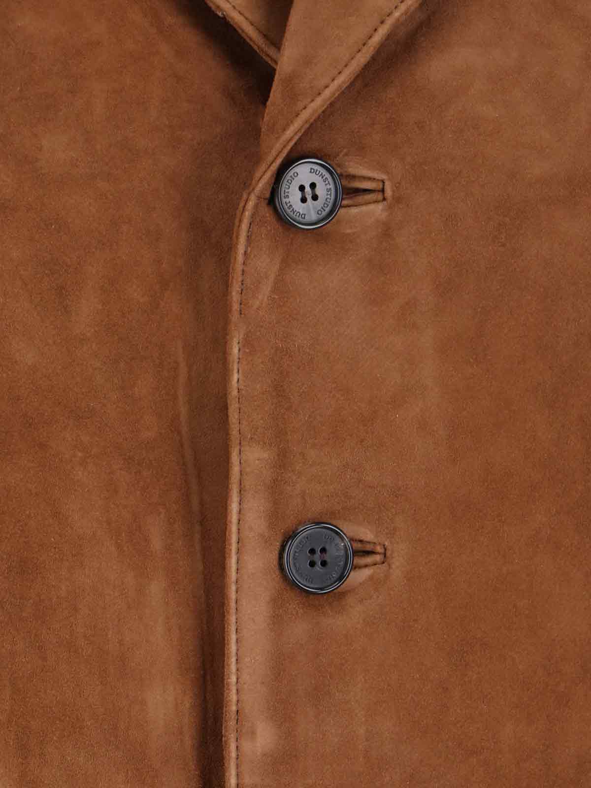 Dunst Vegan Suede Jacket Jackets Brown In Brown
