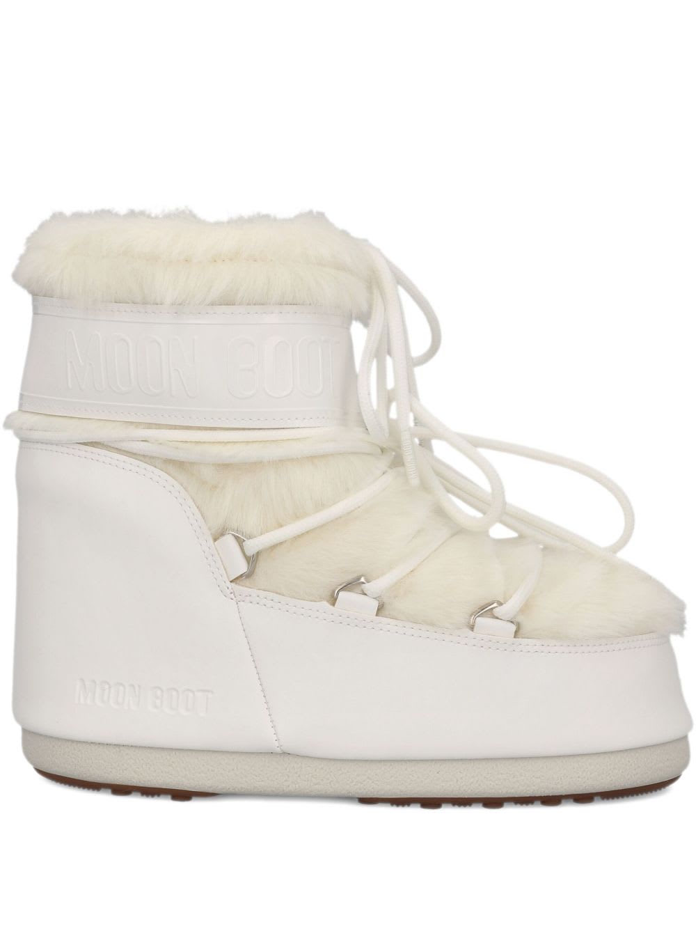 Moon Boot Womens Polyvinyl Cold Weather Ankle Boots In White
