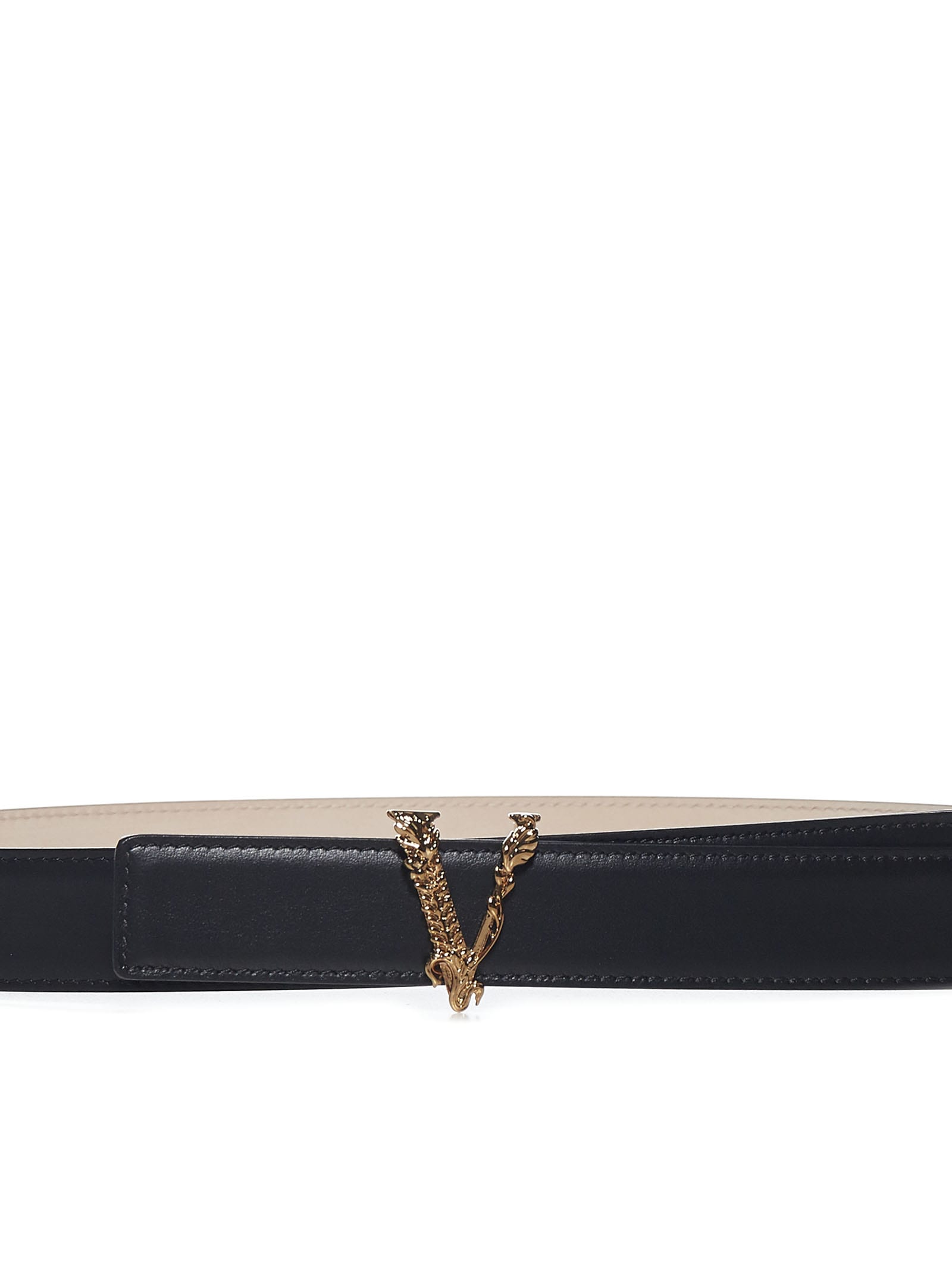 Shop Versace Belt In Black  Gold