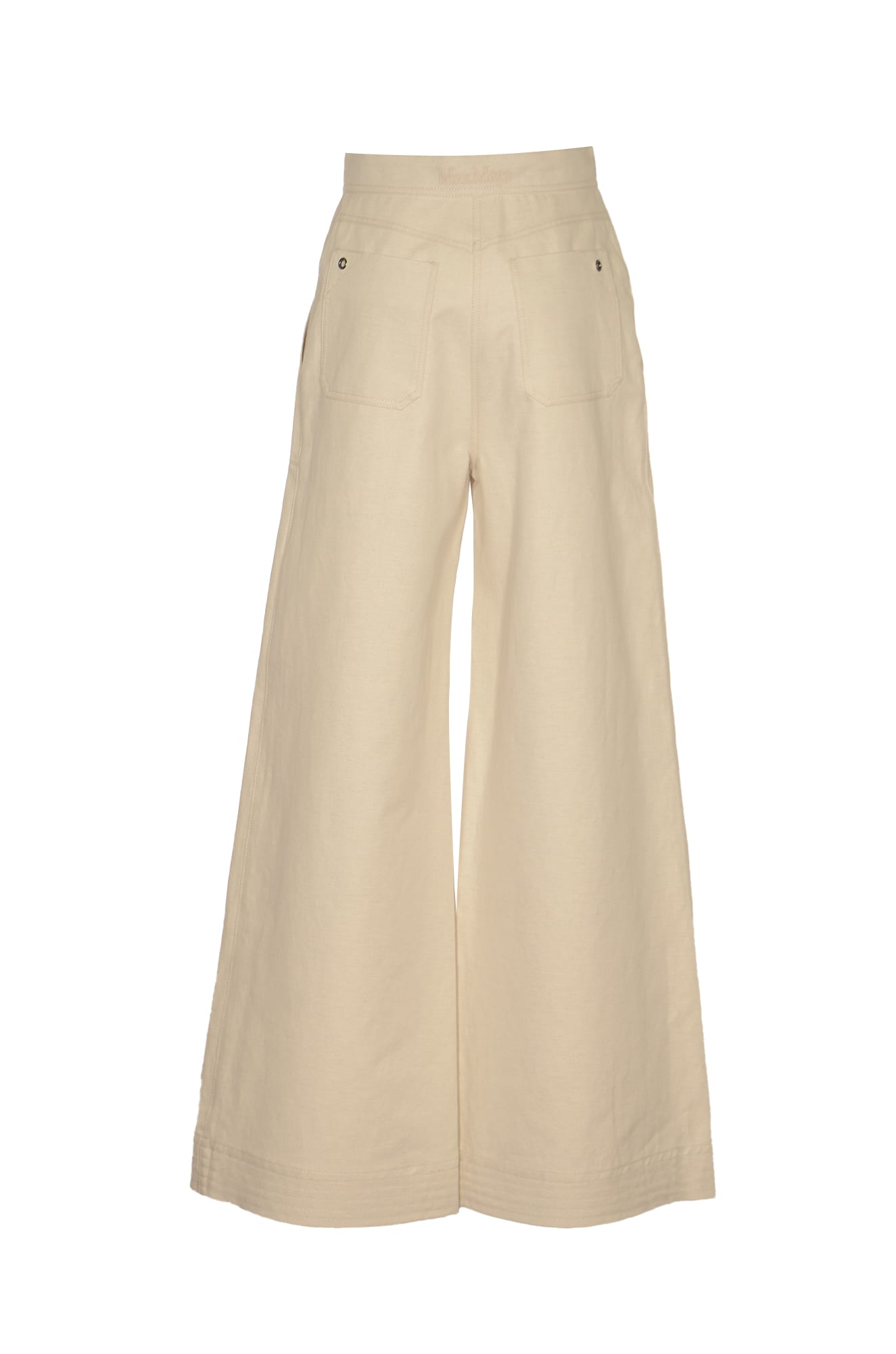 Shop Max Mara Oboli Trousers In White