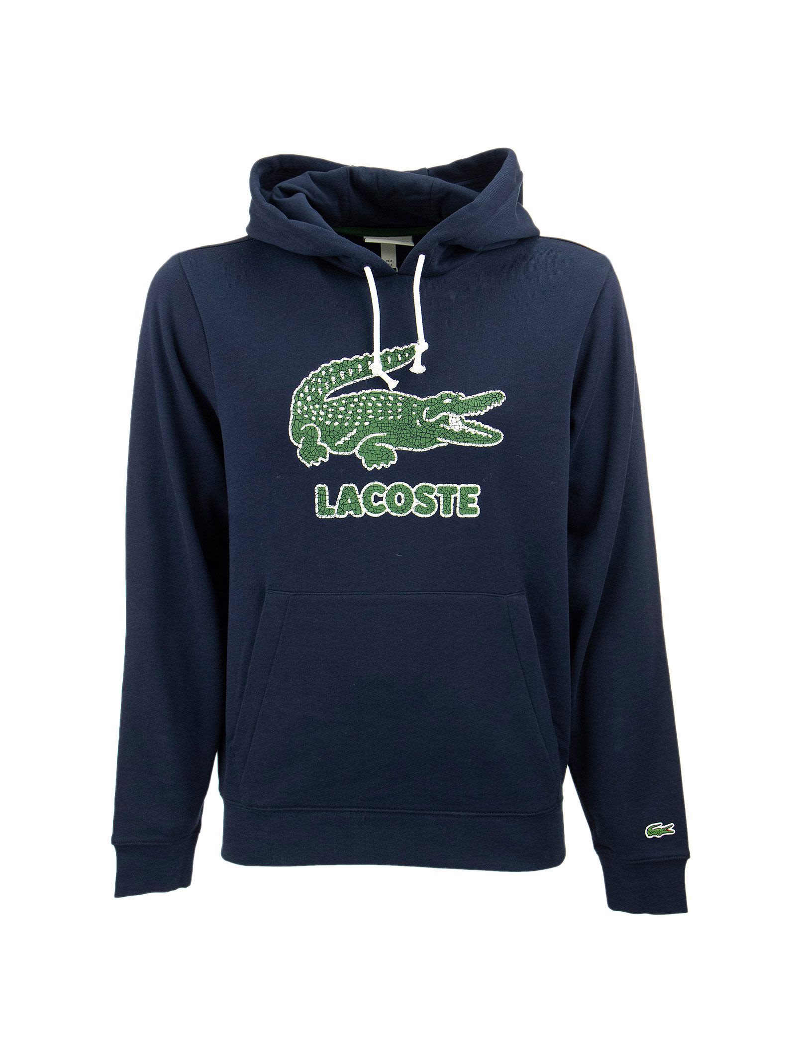 Lacoste Hooded Sweatshirt With Cracked Printed Logo