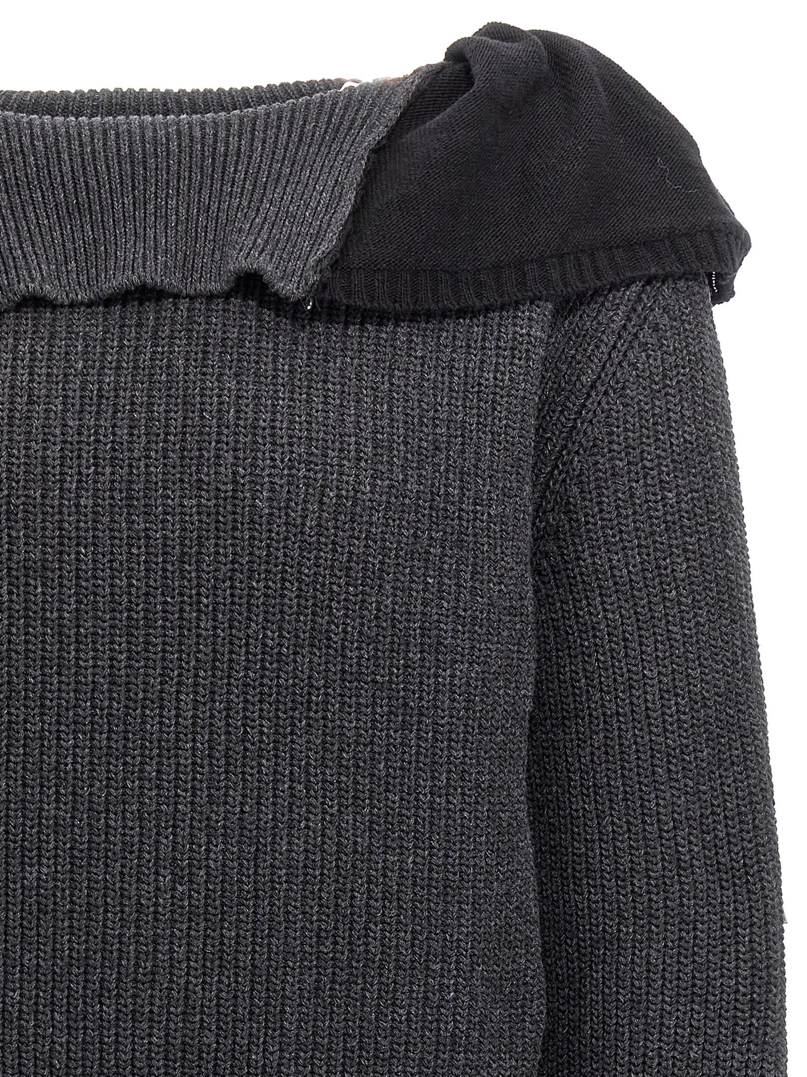 Shop Y/project Zip Insert High Neck Sweater In Gray