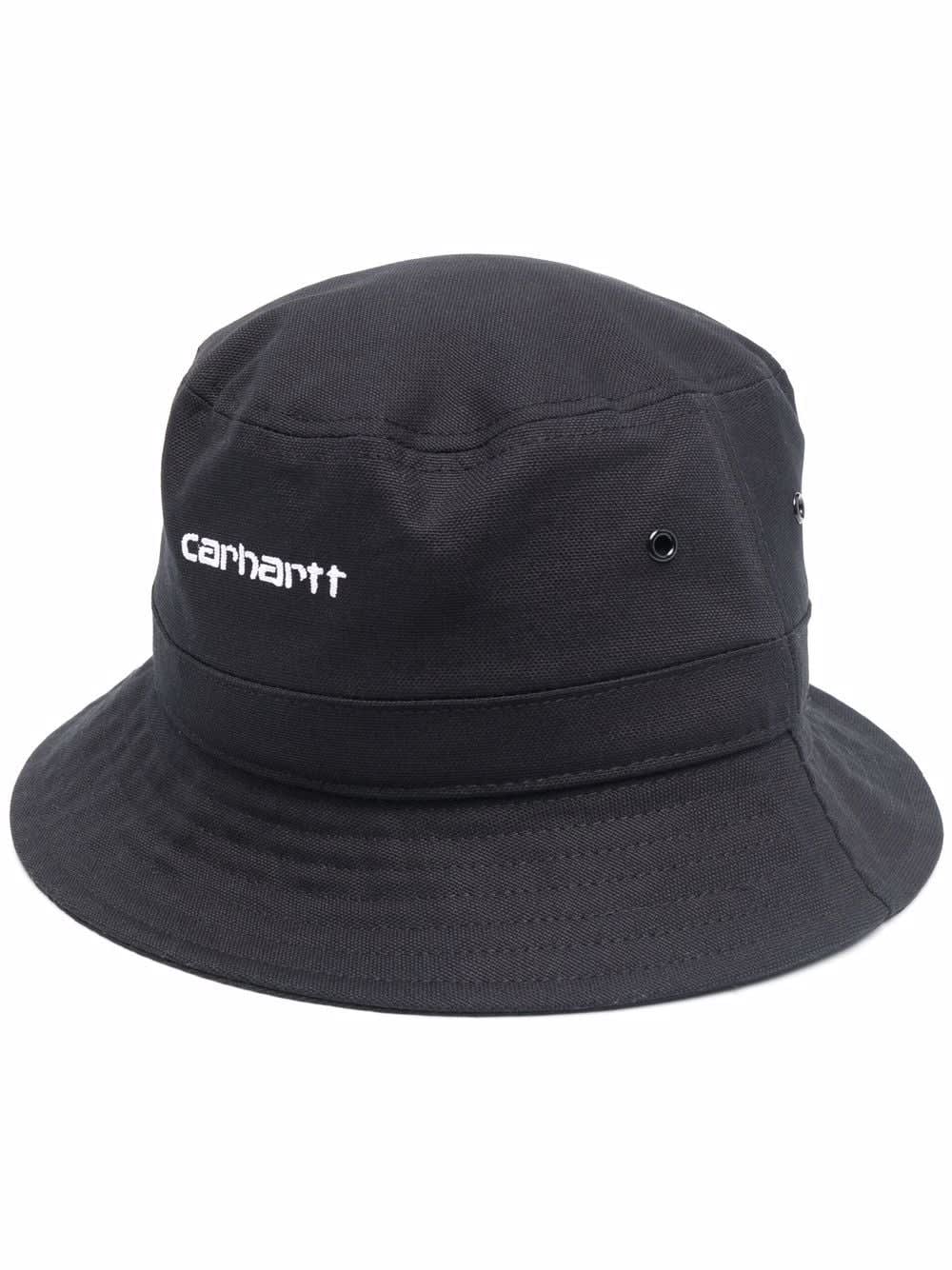 Shop Carhartt Script Bucket Hat In Xx Black White