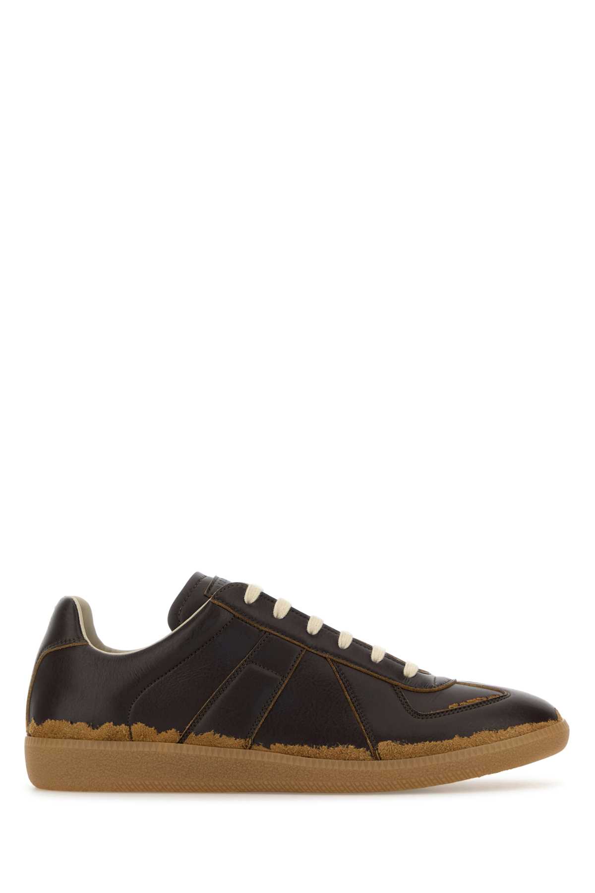 Maison Margiela Dark Brown Leather Replica Sneakers