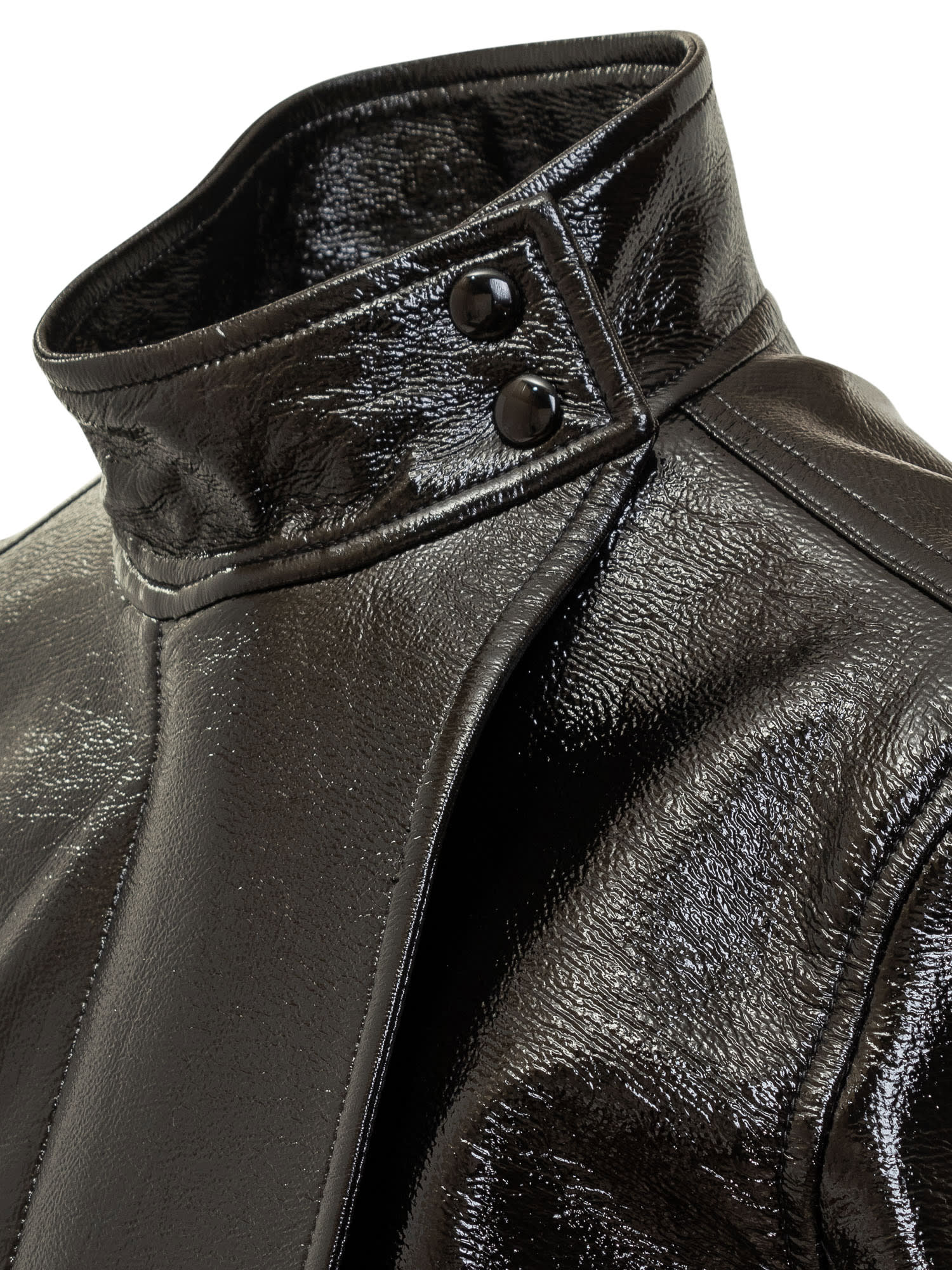 Courrèges Courreges 'motorcycle Vinyl' Jacket In Black