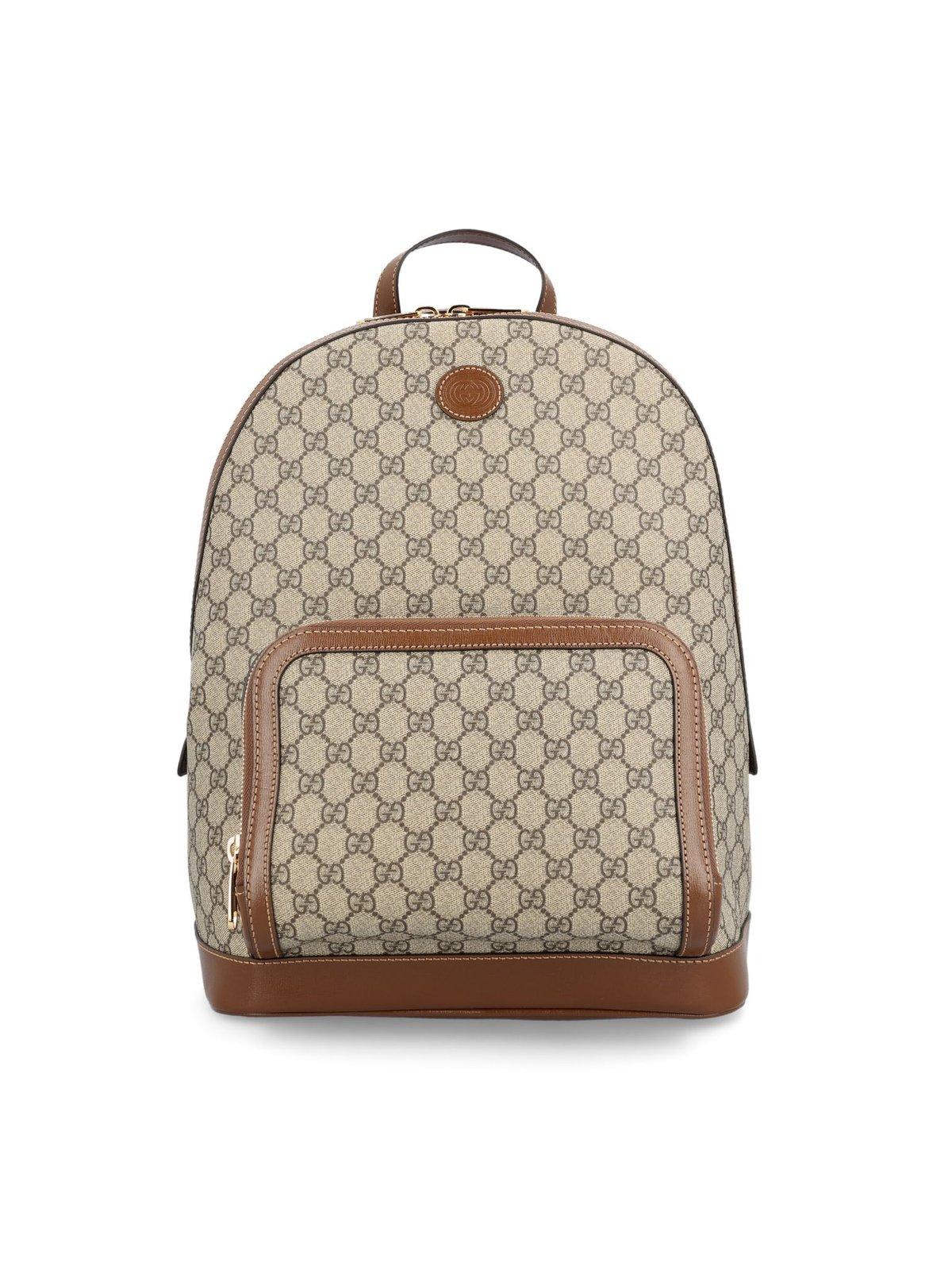 Gucci Gg Supreme Backpack In Beige