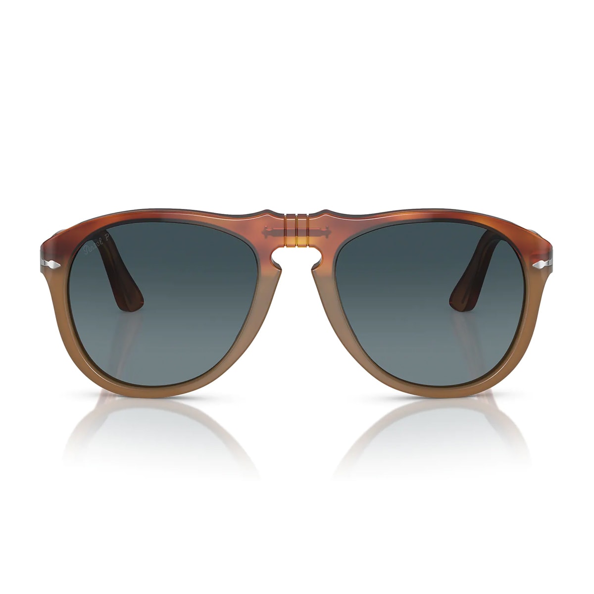 Persol Round Frame Sunglasses In Green