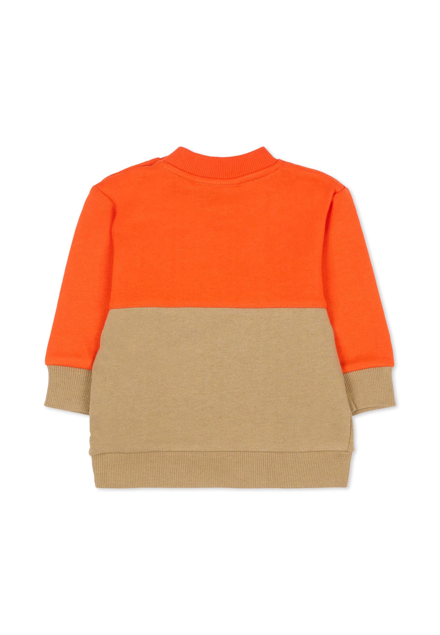 Timberland Red Sweatshirt For Baby Boy With Logo In Orange