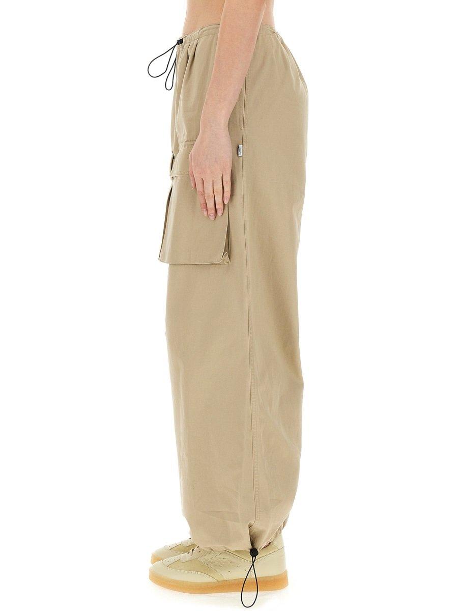 Mm6 Maison Margiela Utility Cargo Pants Drawstring Waist In Beige