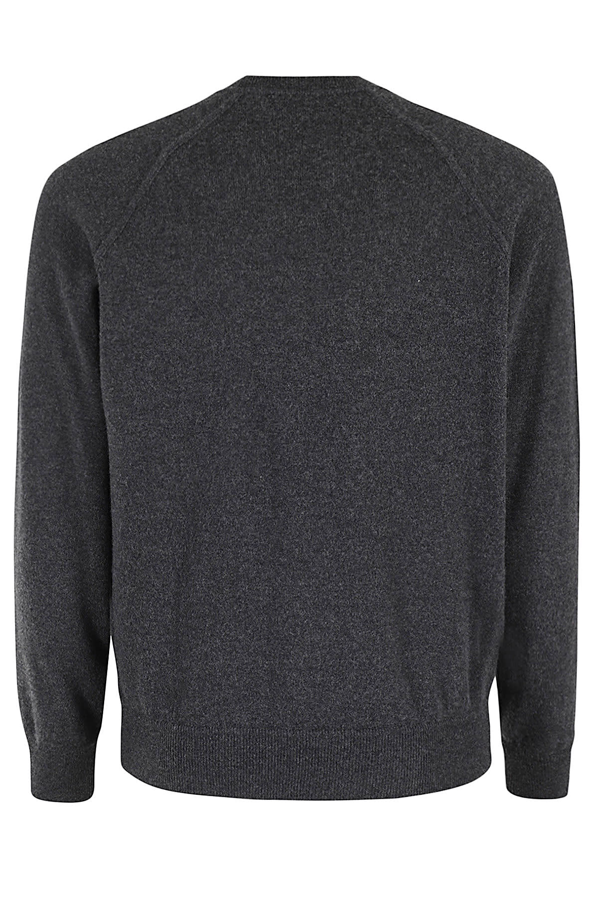 Filippo De Laurentiis Hammer Long Sleeve Round Neck Pullover In Antracite