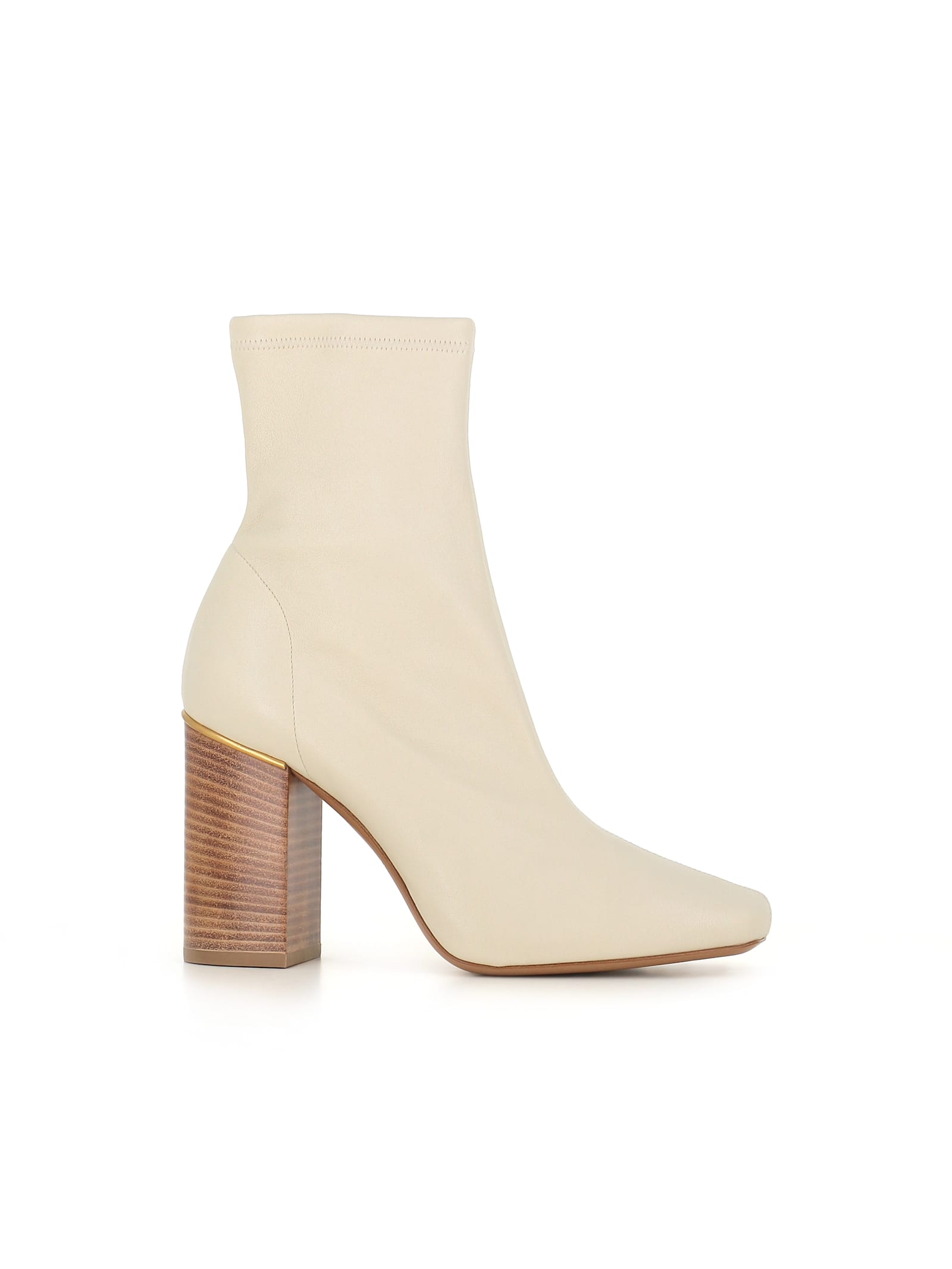 Shop Chloé Ankle-boot In Beige