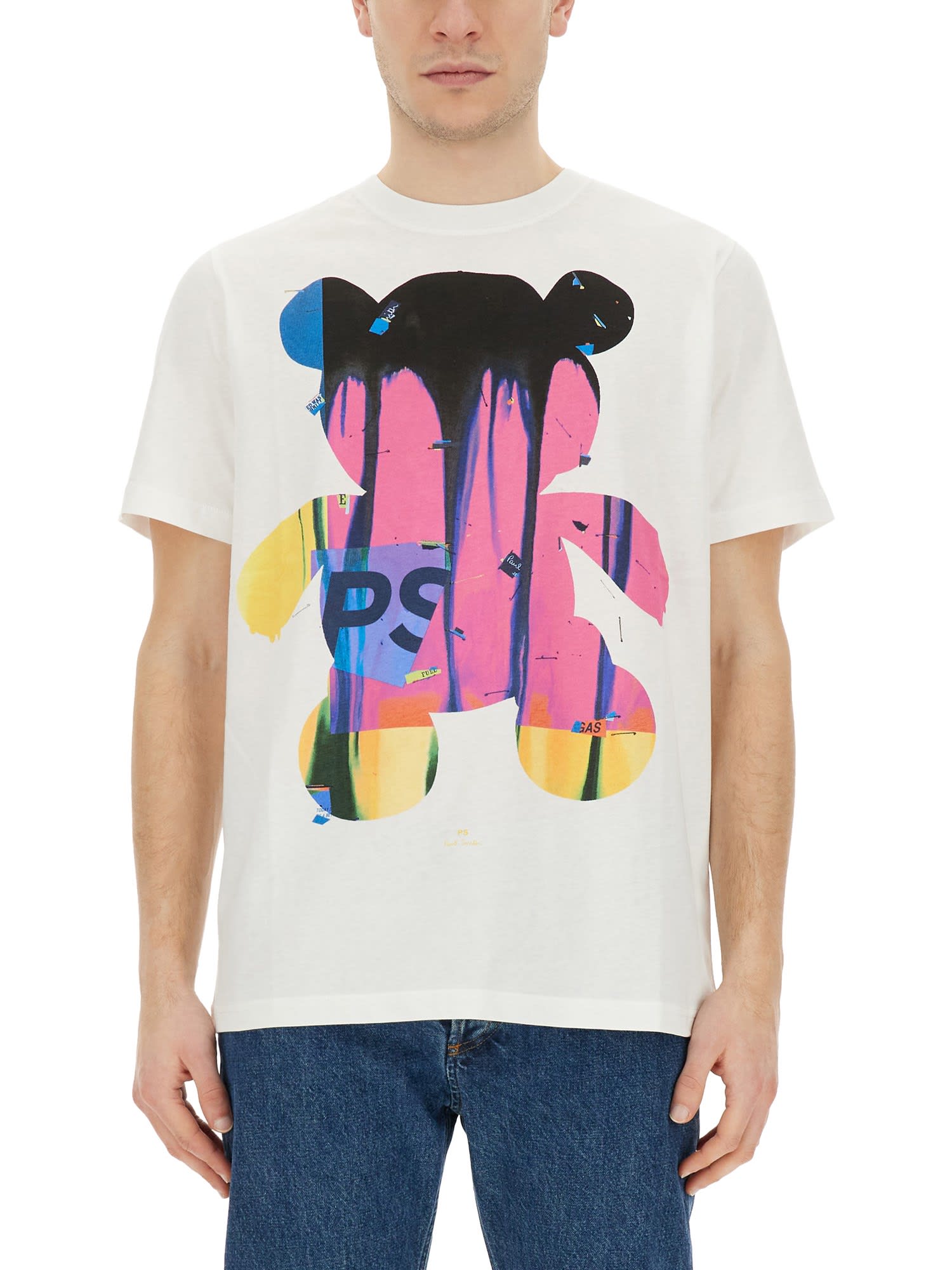 Shop Paul Smith Teddy T-shirt In White