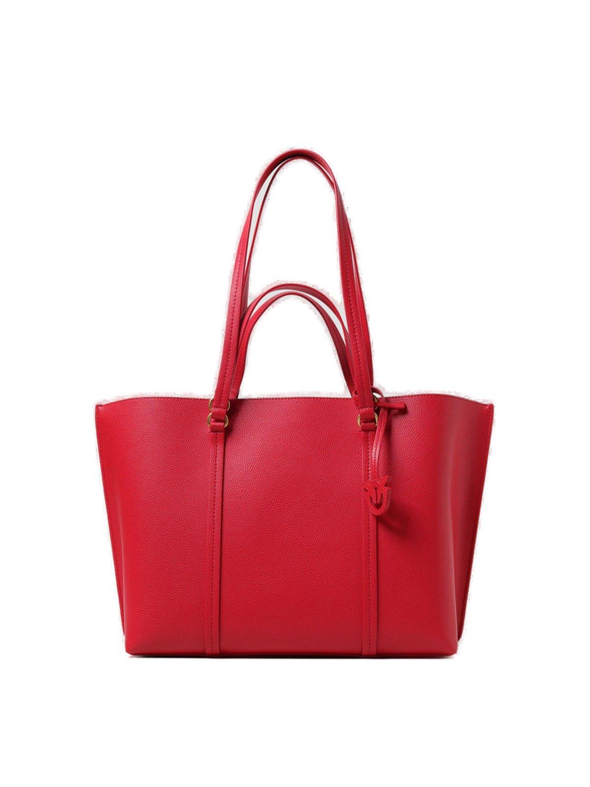 Shop Pinko Carrie Big Shopping Bag  In Red
