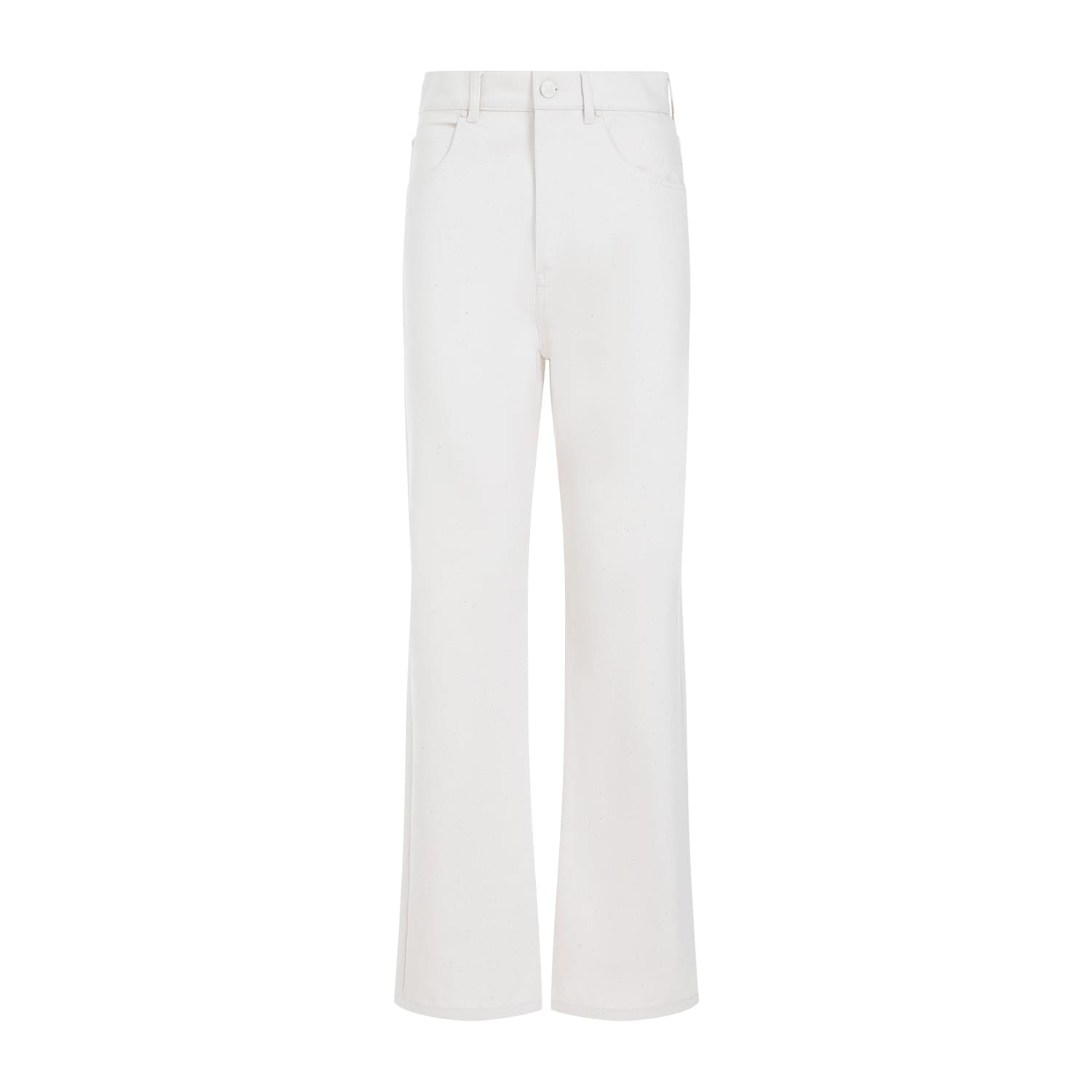 Shop Max Mara Achille Cotton Pants In Bianco Tela