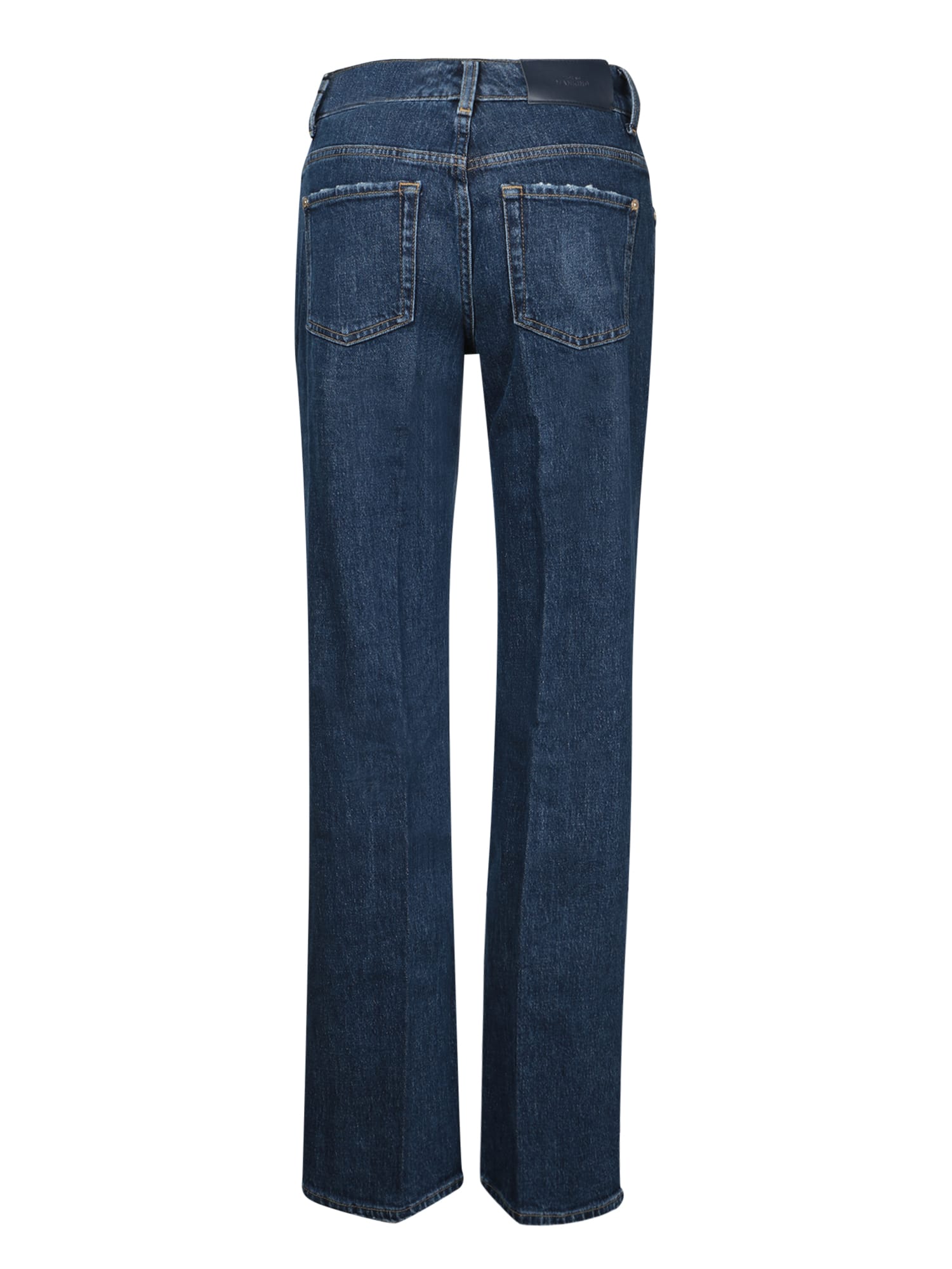 7 For All Mankind Classic Straight-leg Mid-rise Blue Jeans In Blue