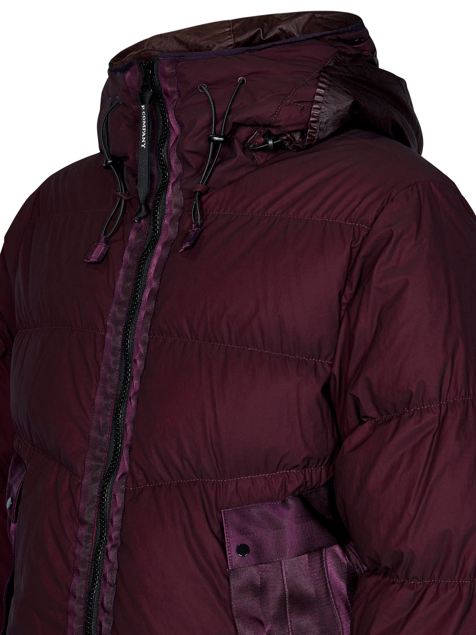 Shop C.p. Company Bi-tm Goggle Down Jacket In Bordeaux