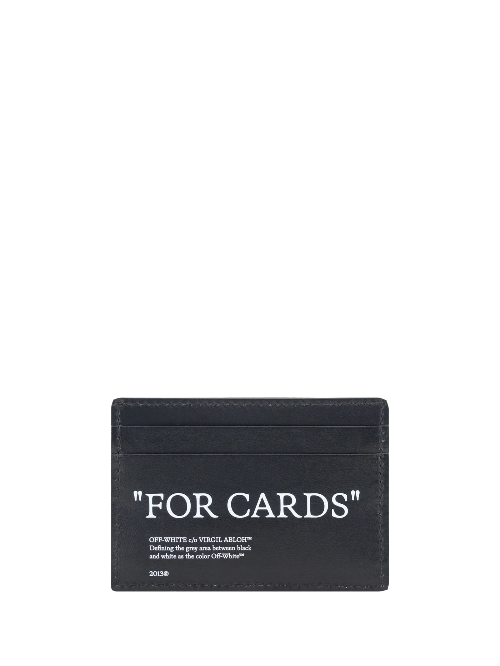 Shop Off-white Card Holder In Black/white