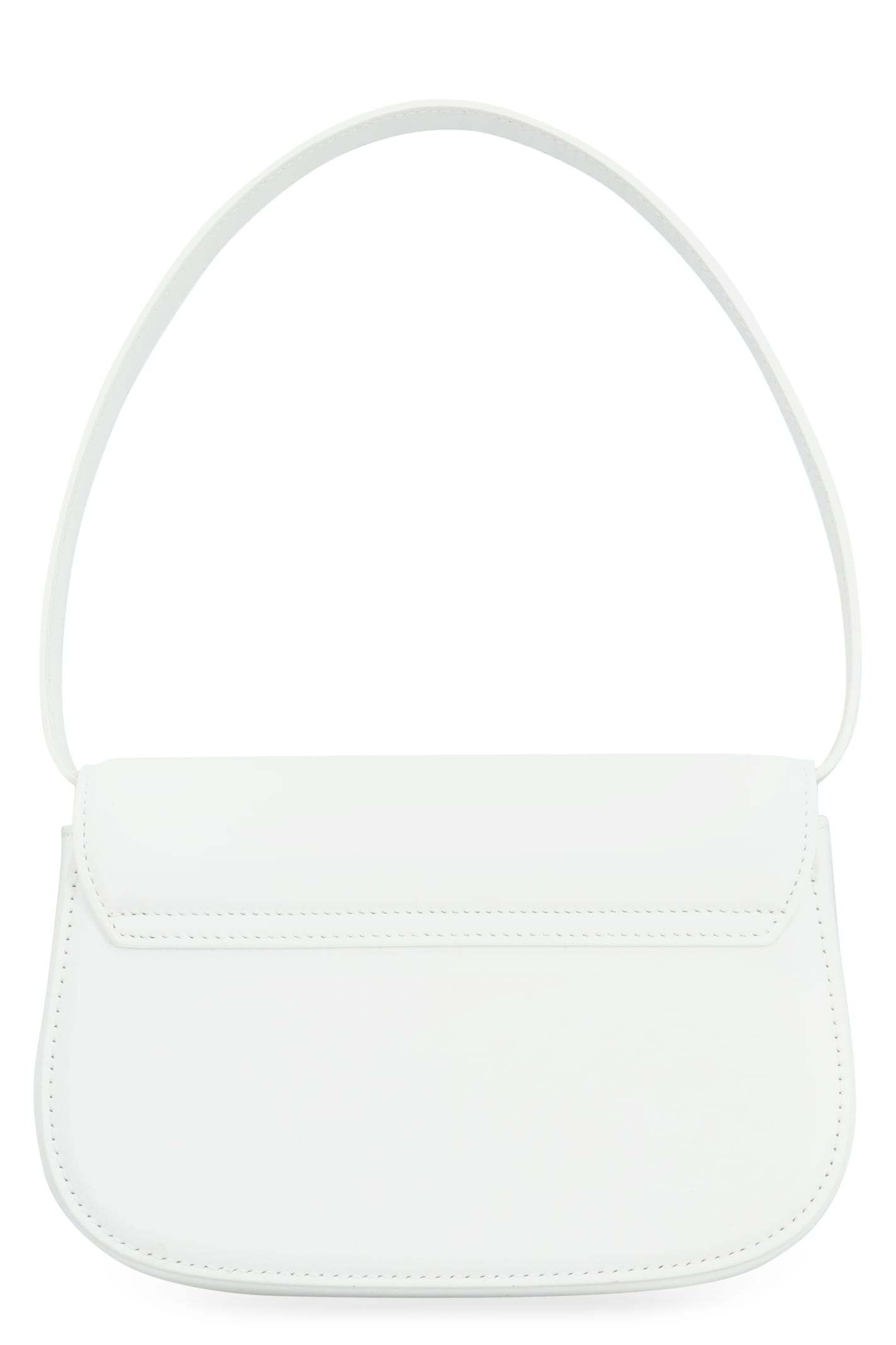 Diesel 1dr Leather Shoulder Bag In Metallic