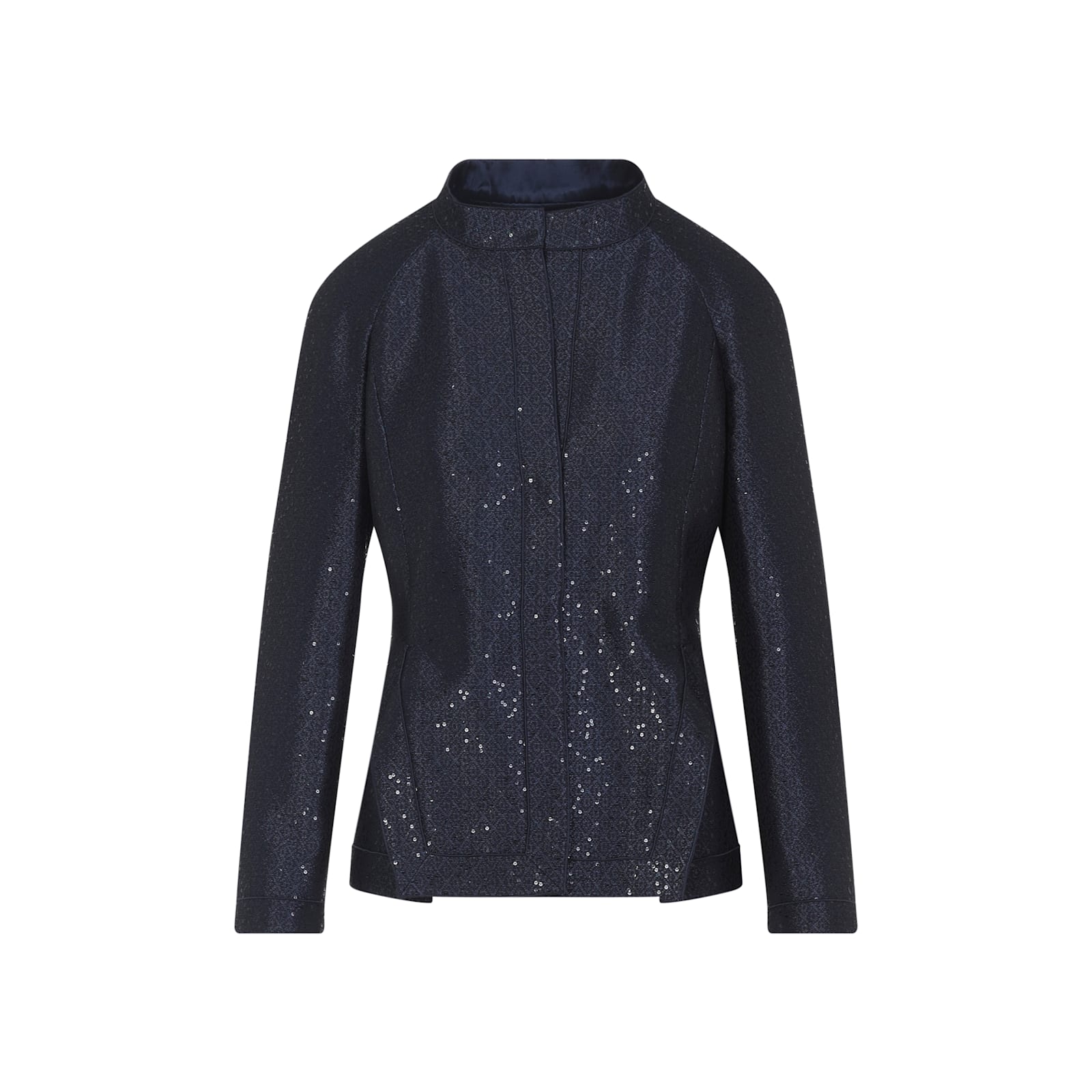 Giorgio Armani Tailored Jacket Sequin Embellishments In Blue