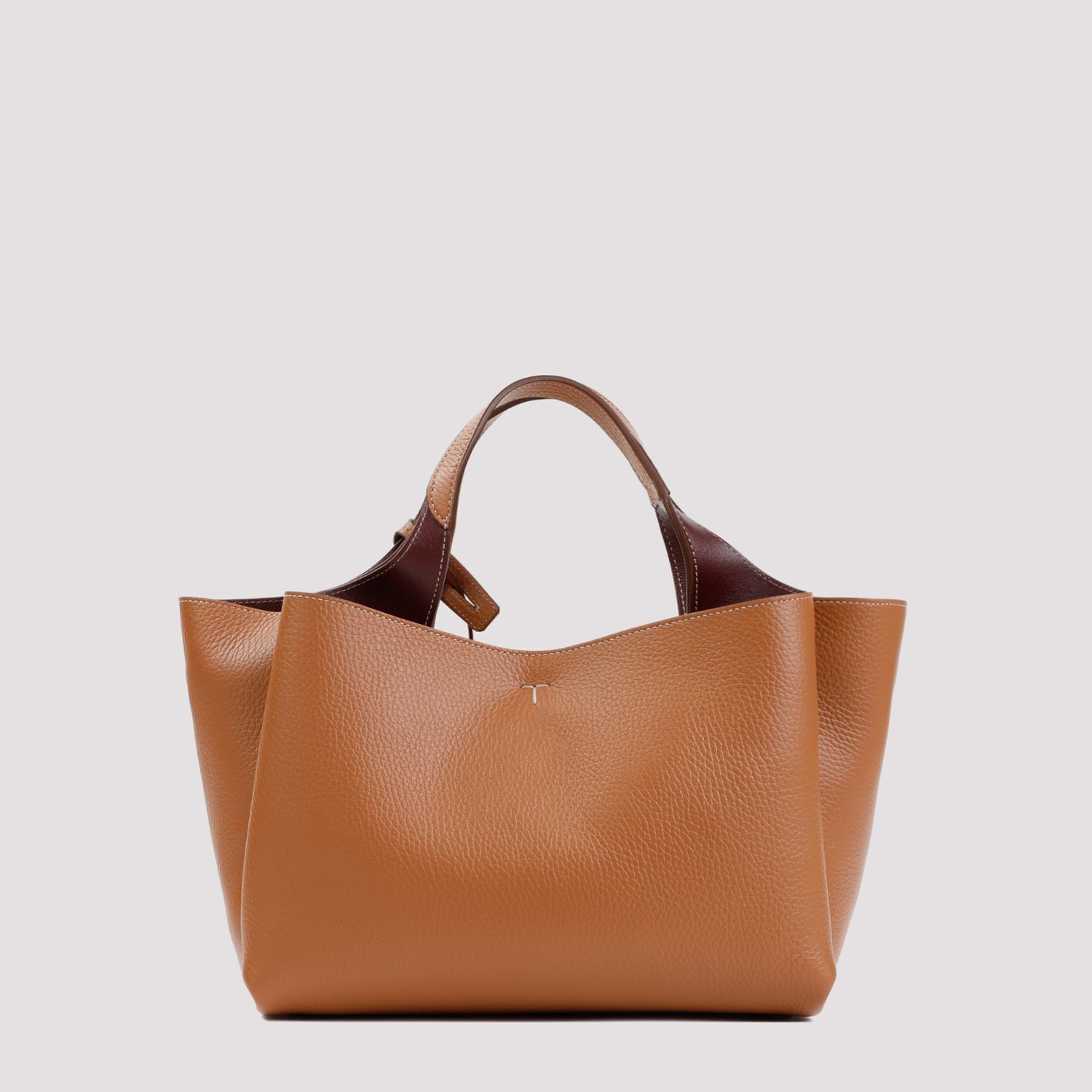 TOD'S BAULETTO SACCA GRAINED LEATHER BAG 