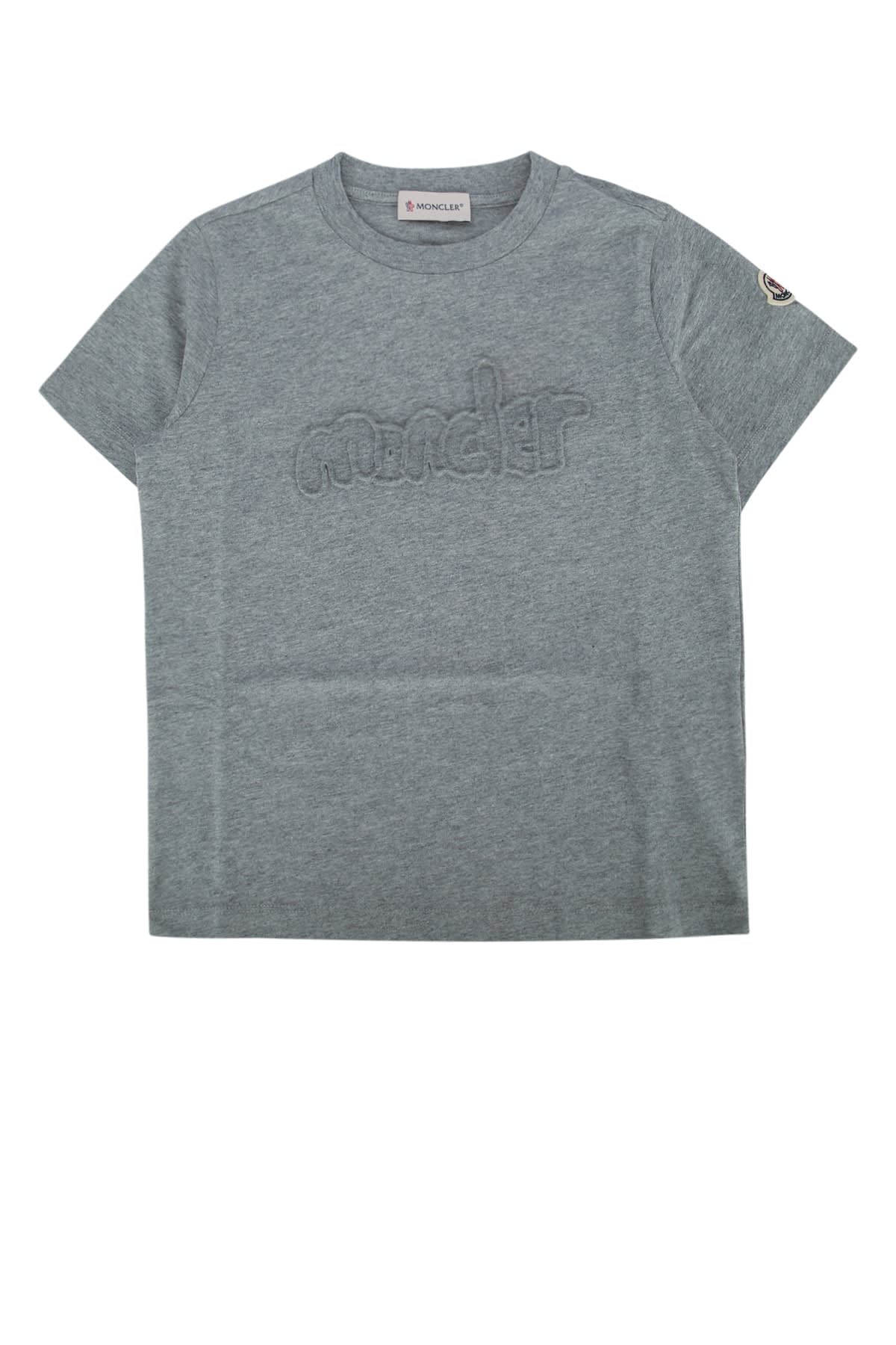 Moncler Ss T-shirt In Gray