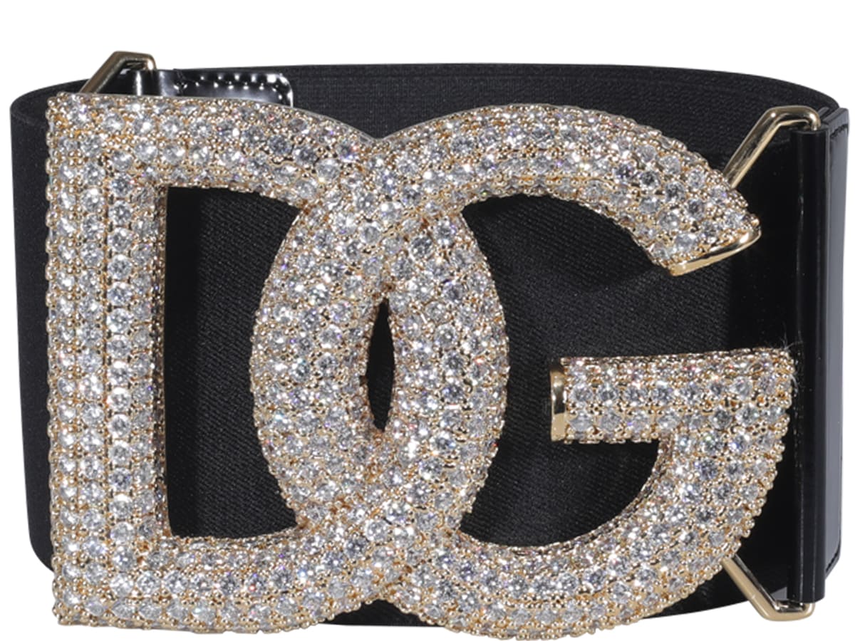 Dolce & Gabbana Dg Crystals Buckle Belt