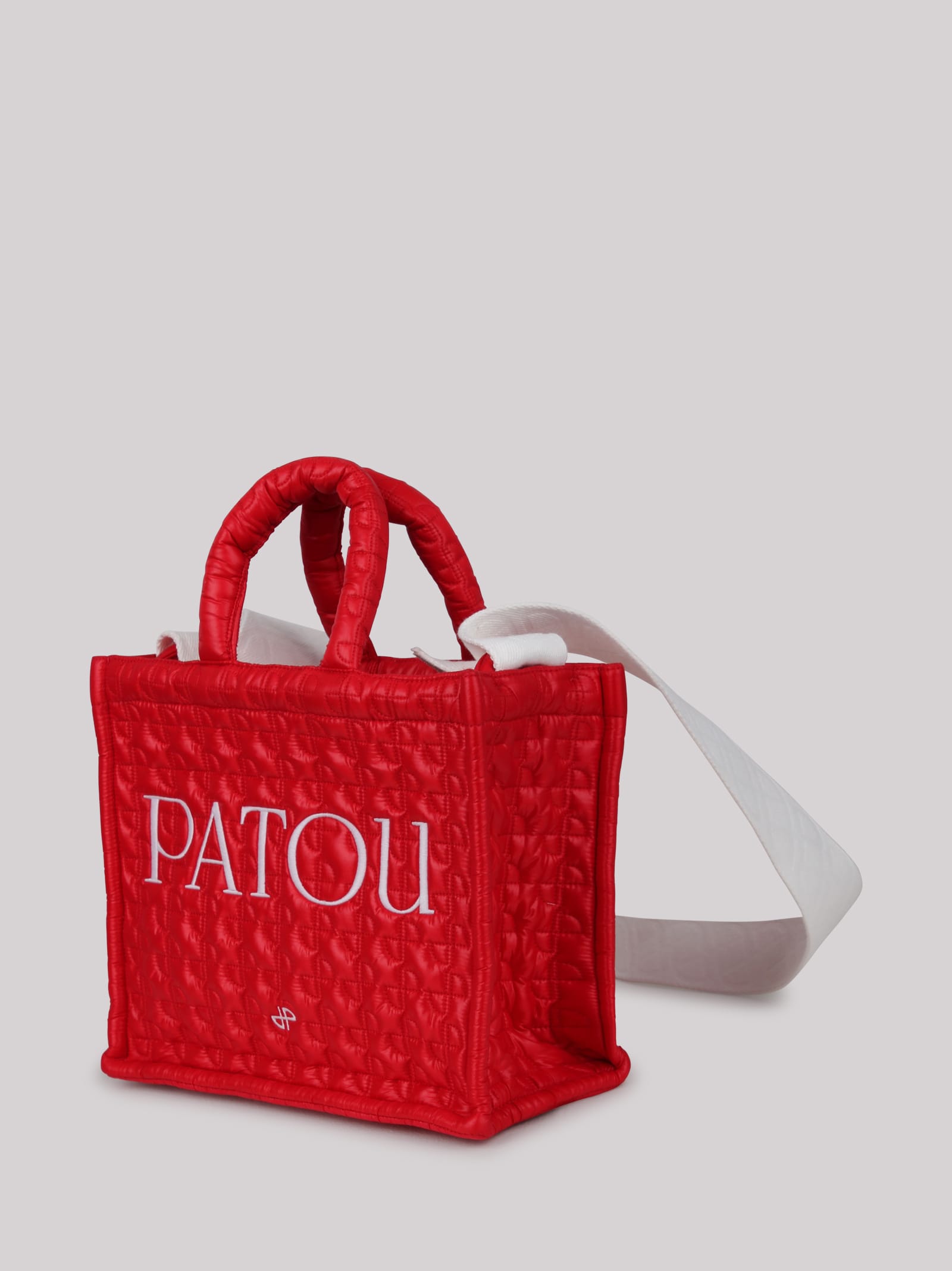 Shop Patou Logo-embroidered Quilted Tote Bag