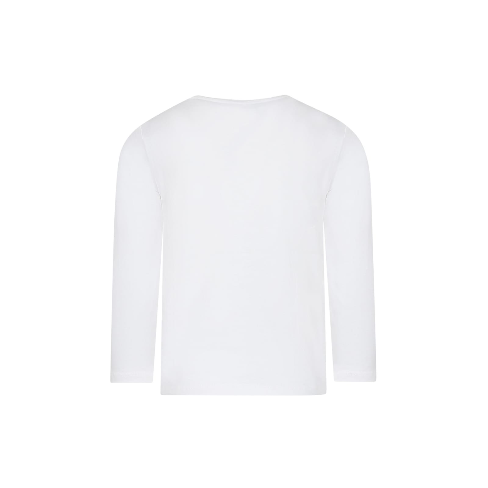 Stella Mccartney White T-shirt For Boy With Printed Gingerbread House In White