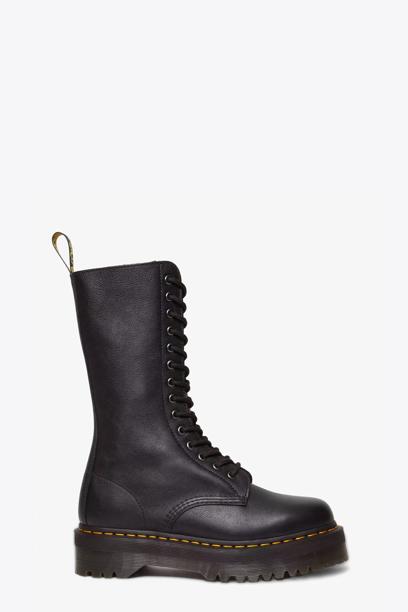 Dr. Martens 1b99 Quad Black tumbled nappa leather calf-lenght boot – 1B99 Quad