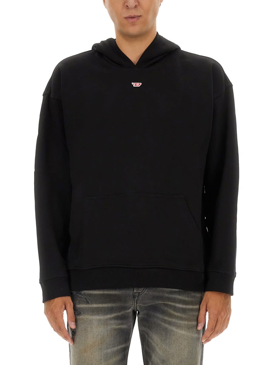 Shop Diesel Hoodie S-boxt-hood-d In Black