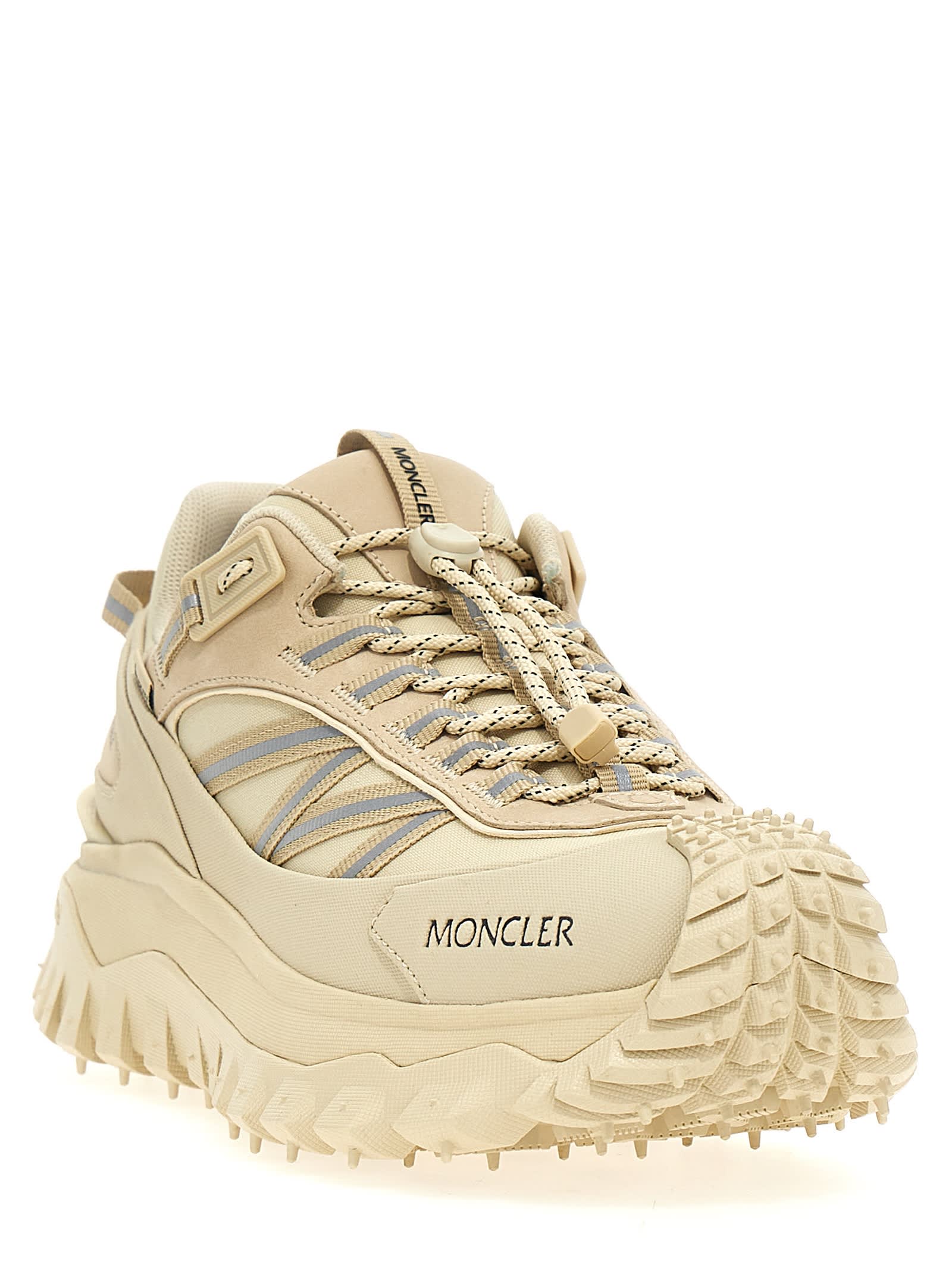 Shop Moncler Trailgrip Gtx Sneakers In Beige