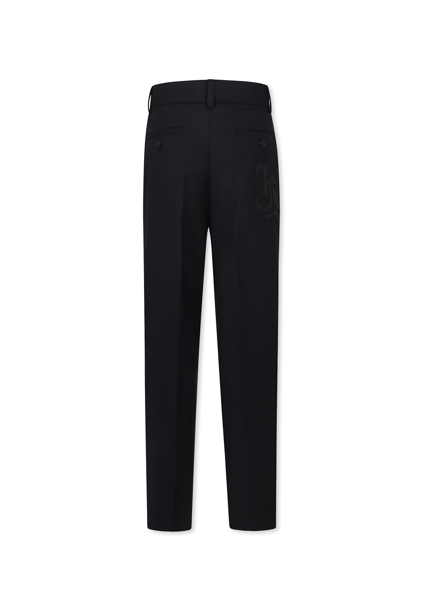Richmond Black Trousers For Boy With Logo In Black