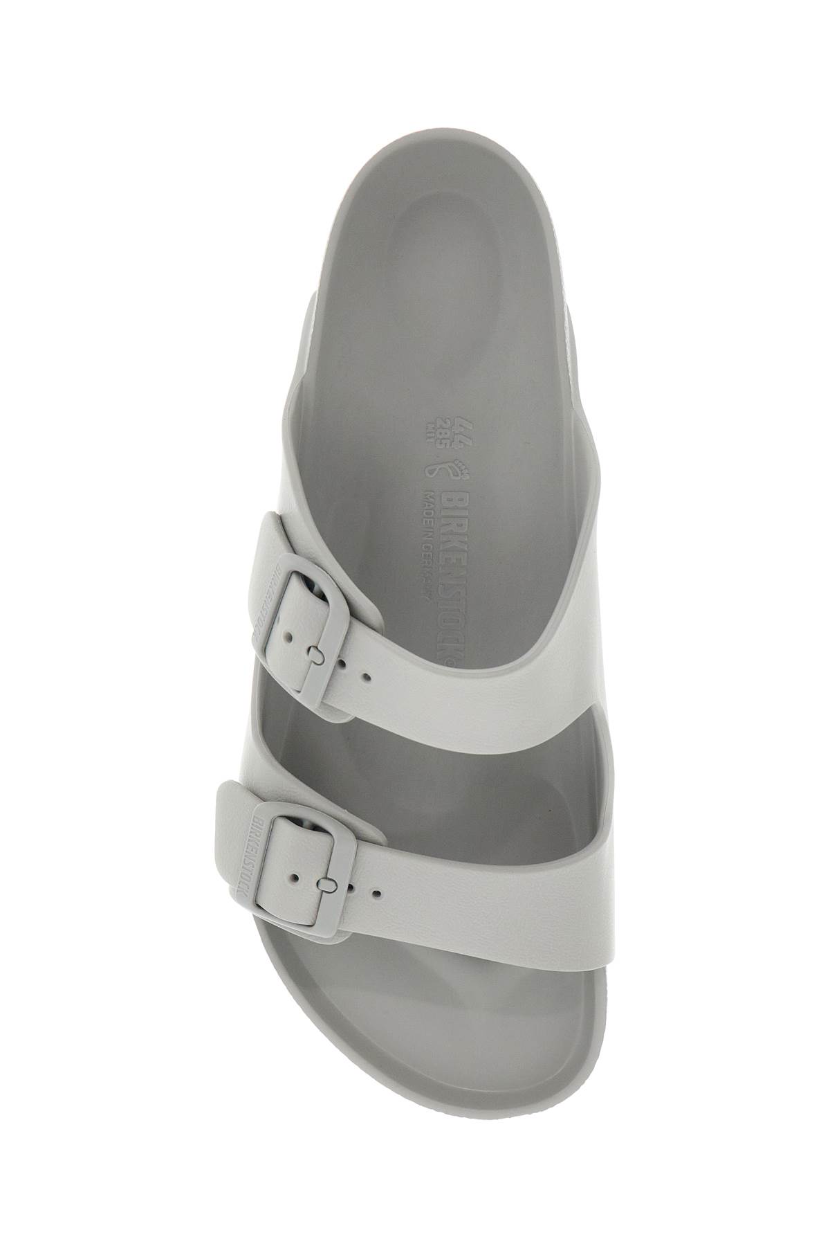 Shop Birkenstock Arizona Eva Slides Narrow Fit In Stone Coin (grey)