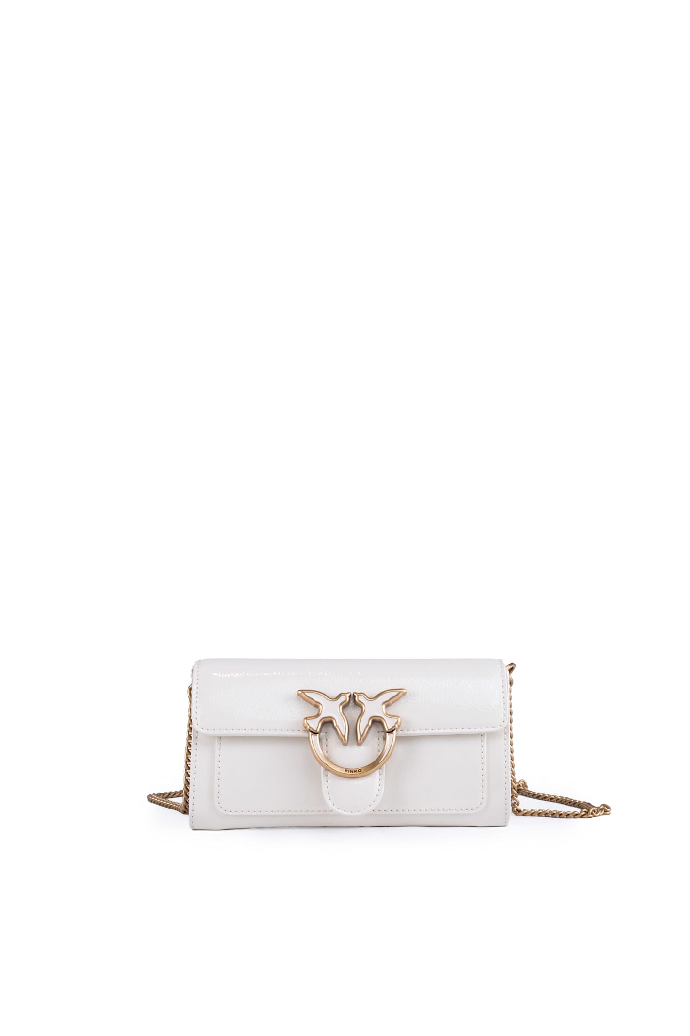 PINKO LOVE ONE WALLET WALLET WITH SHOULDER STRAP