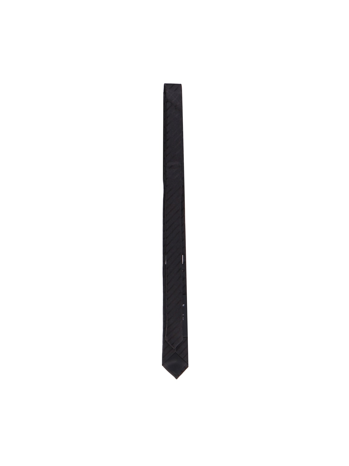 Shop Saint Laurent Thin Tie In Pure Silk In Black