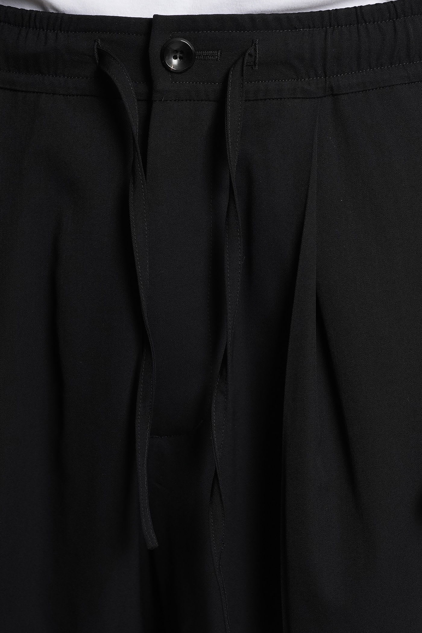 Attachment Pants In Black Wool In Black