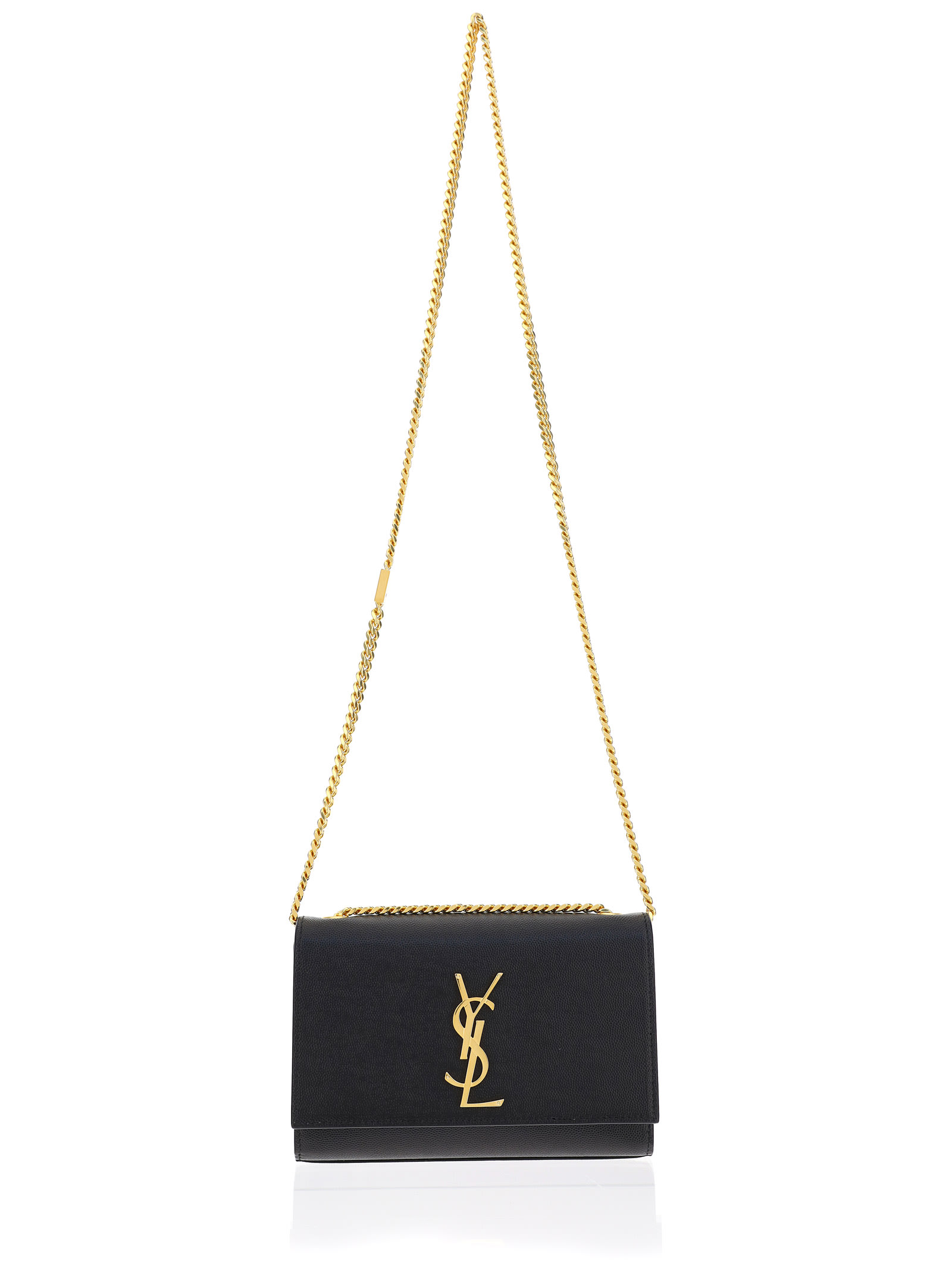 Shop Saint Laurent New S Kate Shoulder Bag In Black