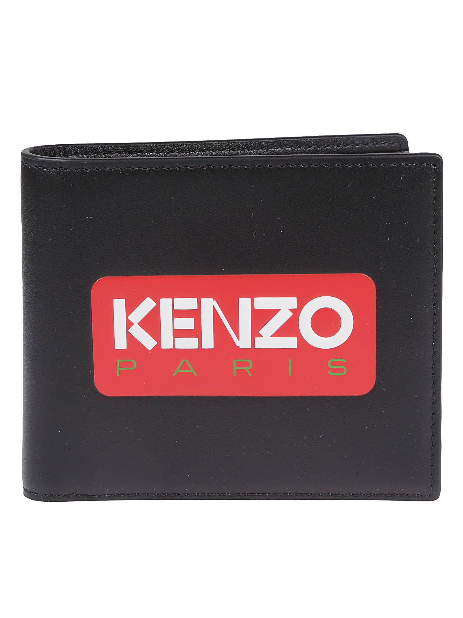 Shop Kenzo Logo Fold Wallet In Noir
