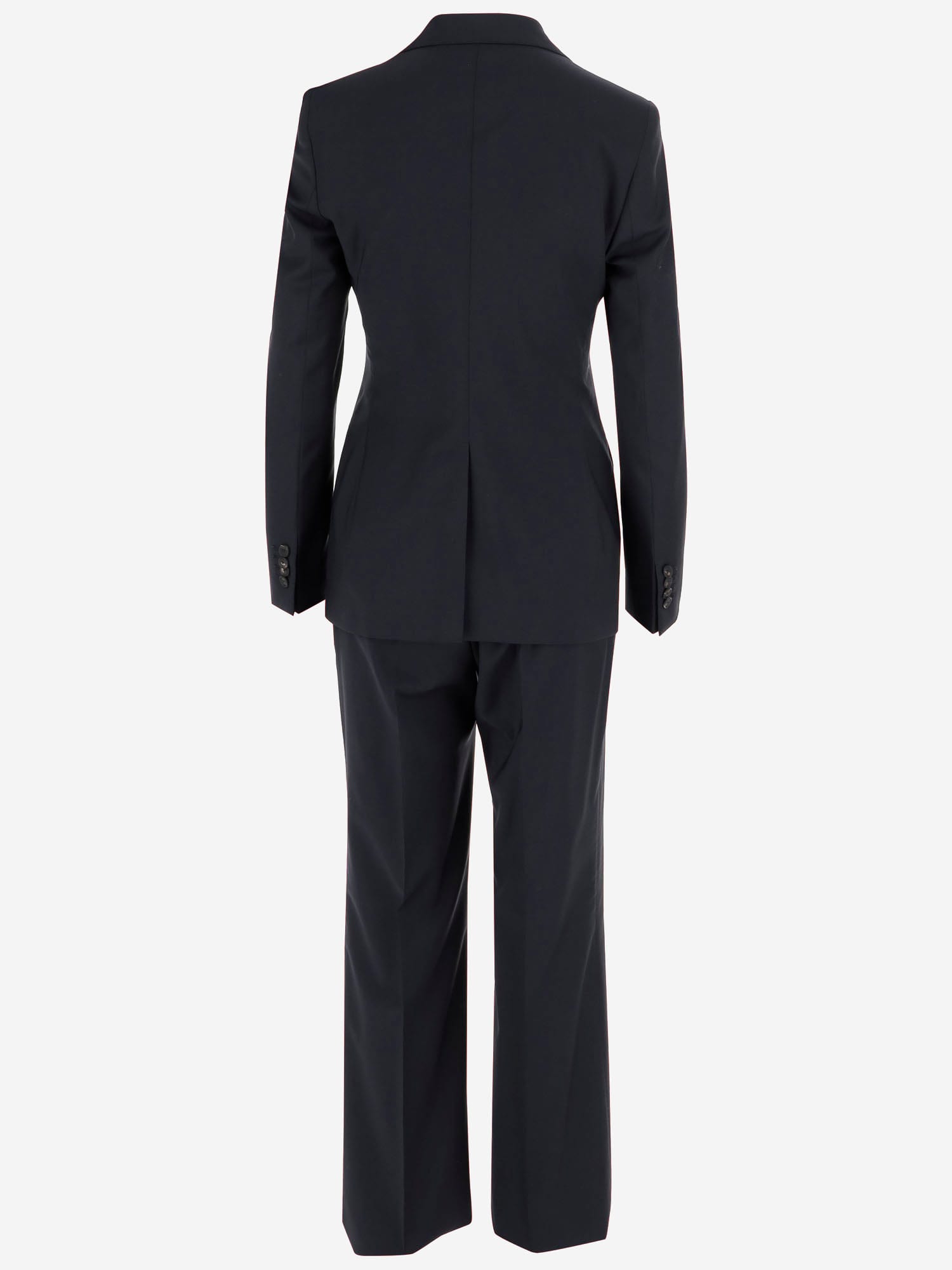 Shop Tagliatore Stretch Virgin Wool Suit In Blue