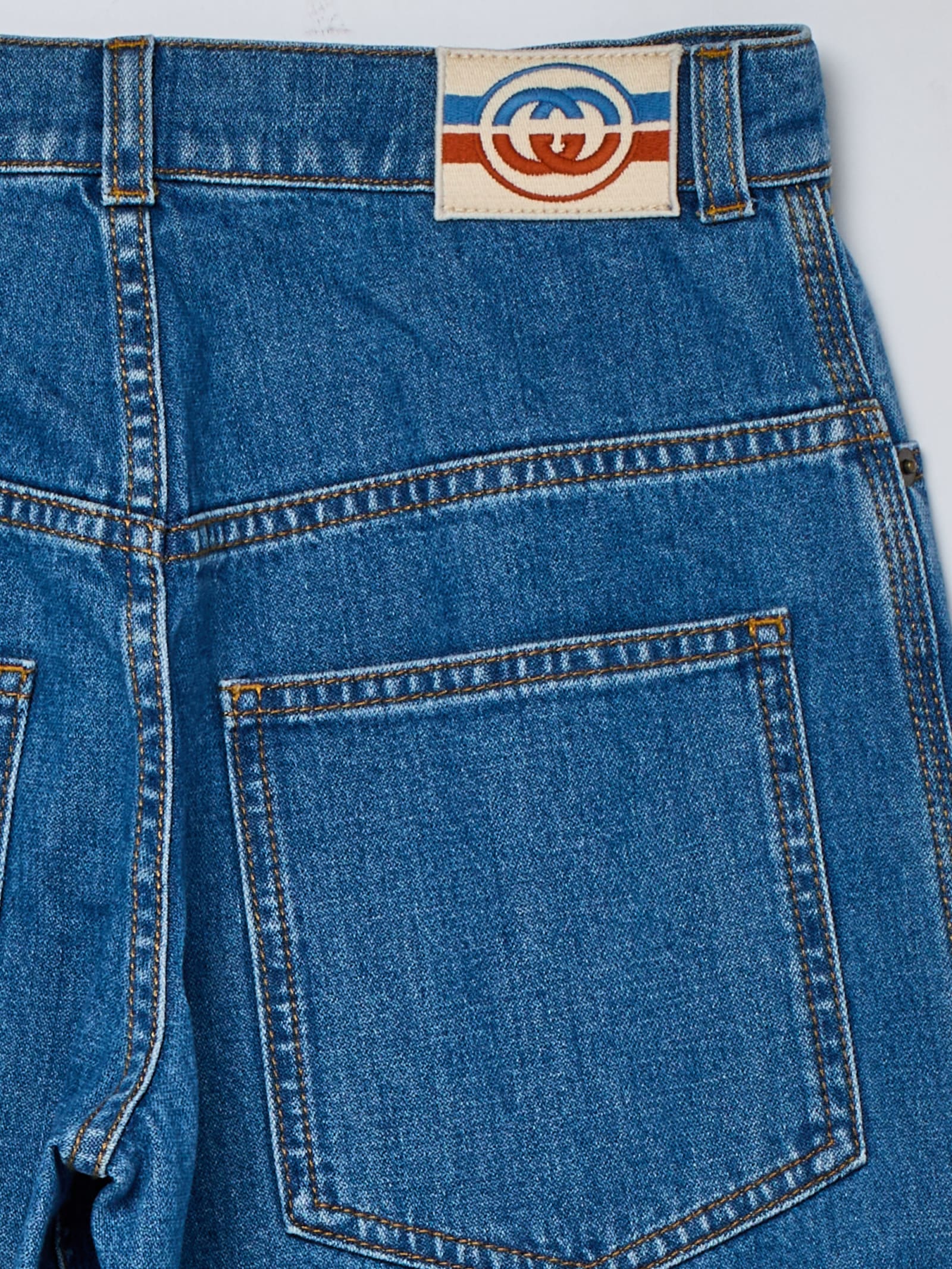 Shop Gucci Organic Jeans Jeans In Denim Medio