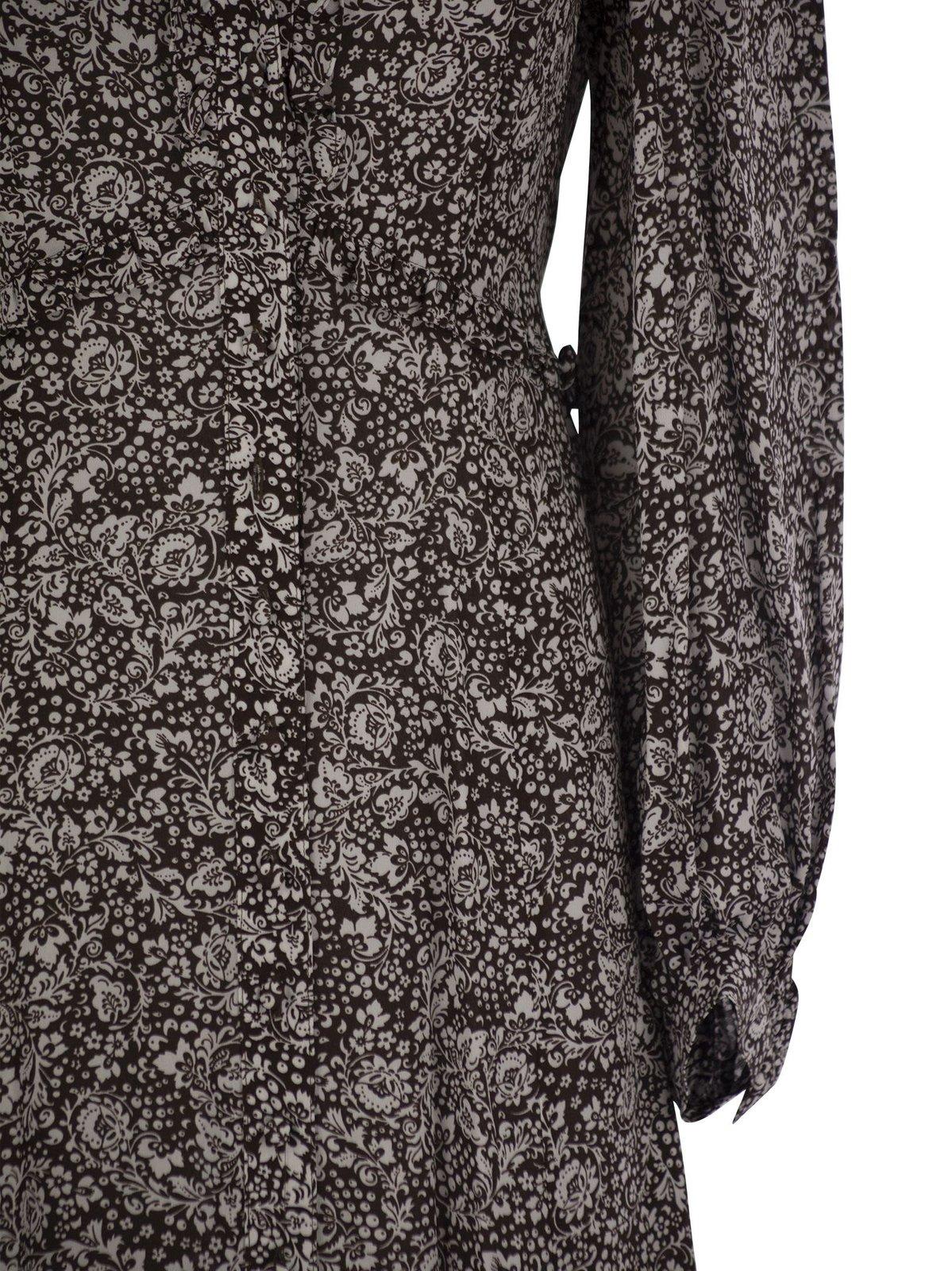 Shop Weekend Max Mara All-over Patterned Long-sleeved Dress