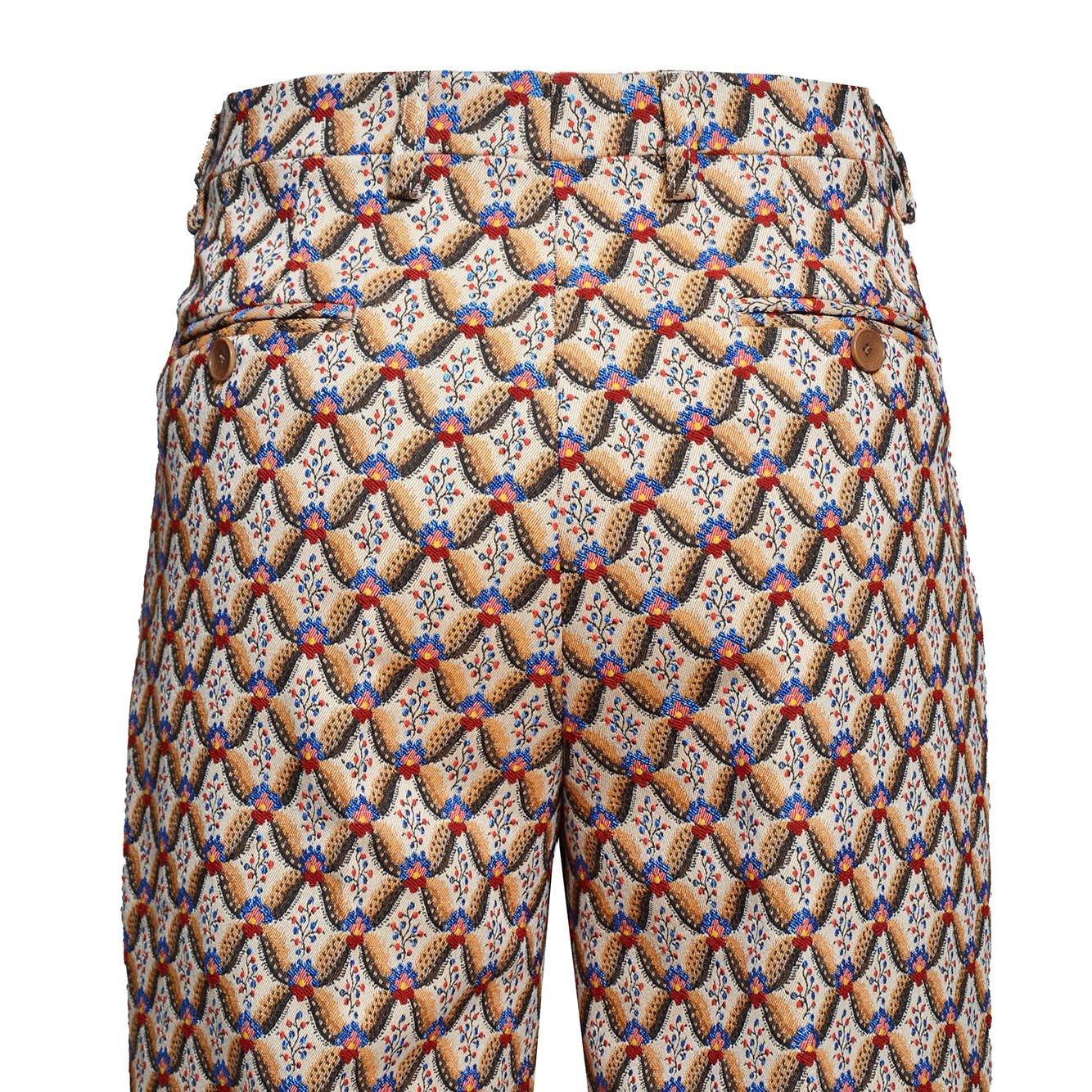Shop Etro Allover Floral Printed Straight-leg Trousers In Multicolour